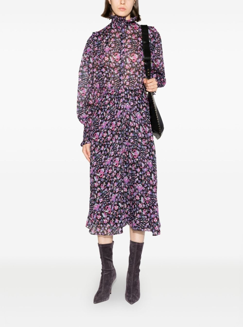 GALOA FLORAL-PRINT ORGANIC COTTON DRESS