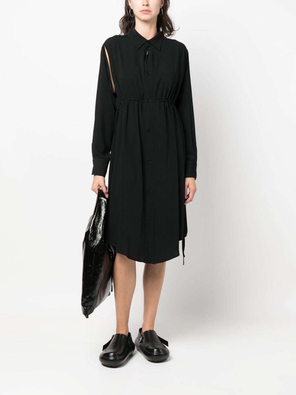 MM6 DRAWSTRING-WAIST SHIRT DRESS