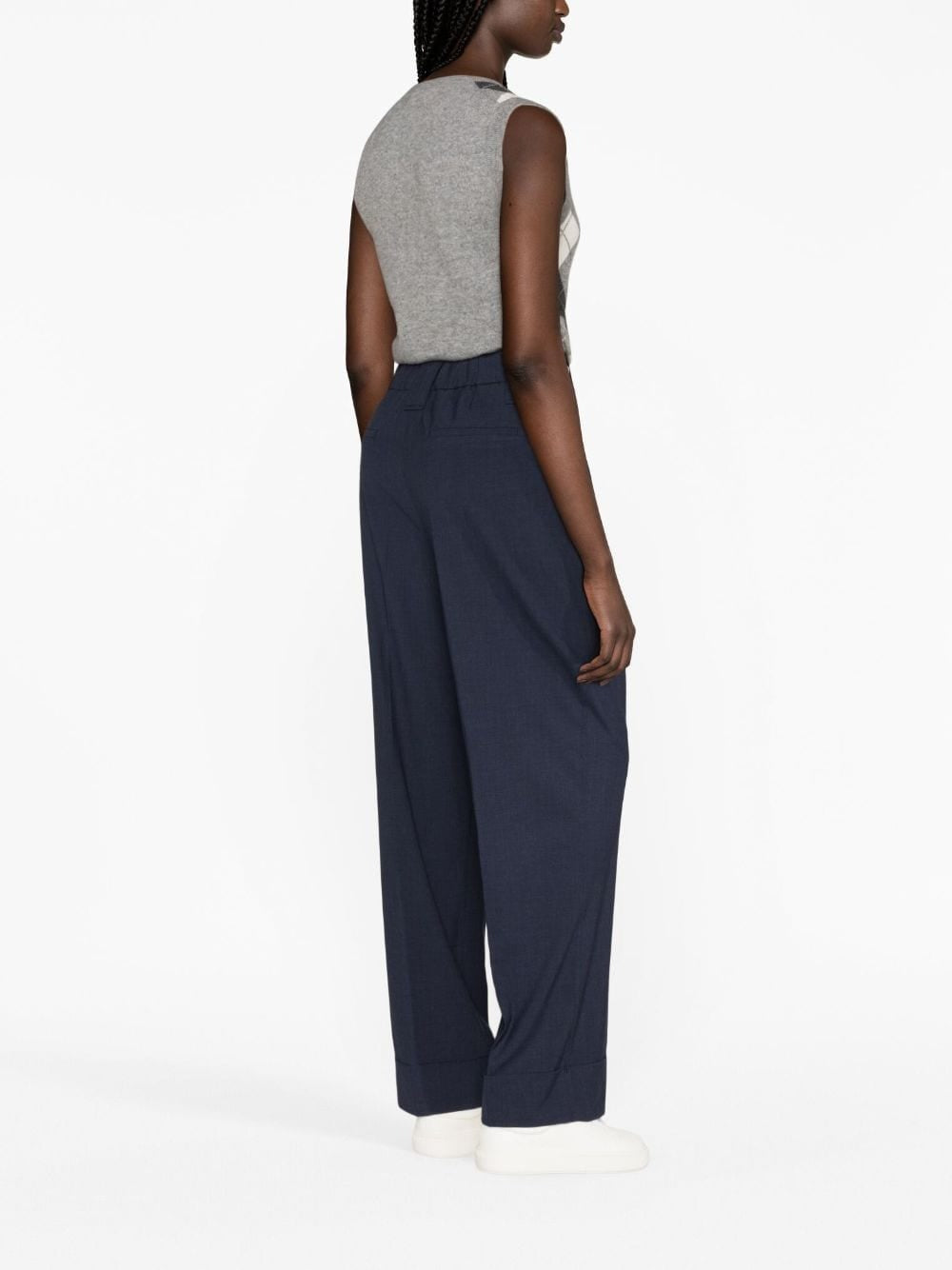 DRAPEY MELANGE TROUSERS