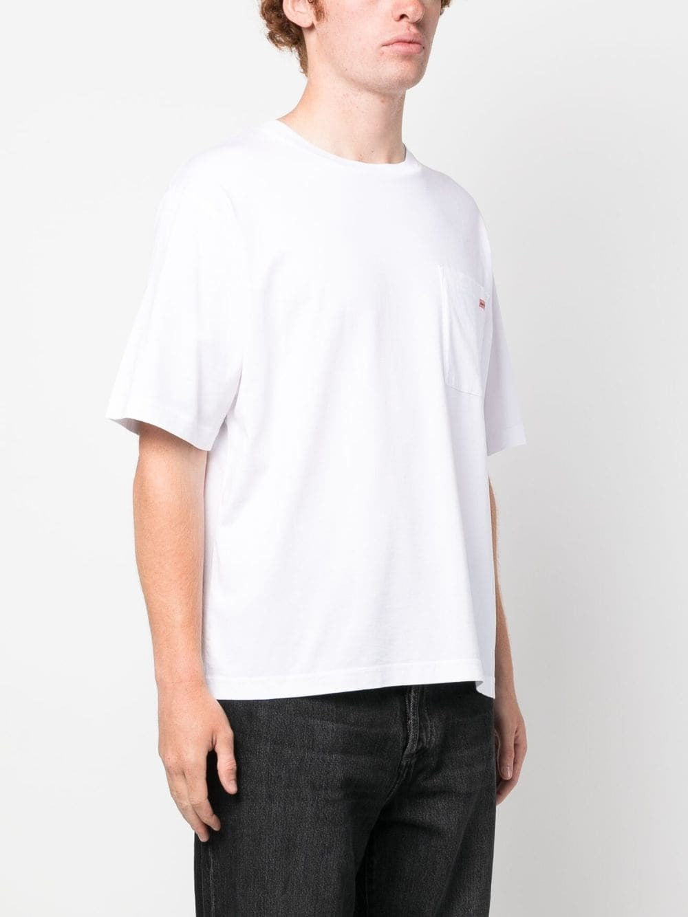 LOGO-PATCH COTTON POCKET T-SHIRT