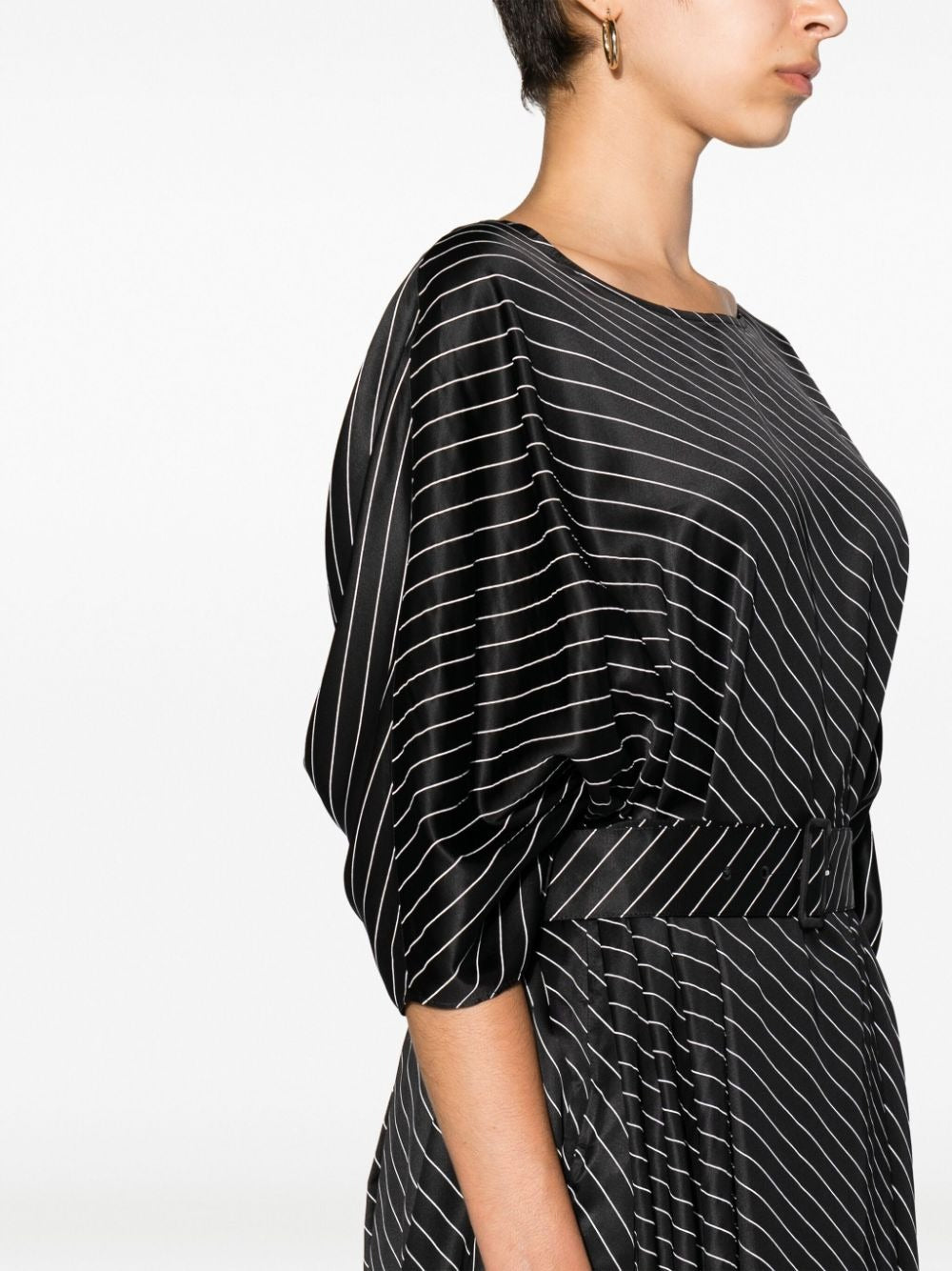 MM6 VERTICAL-STRIPE DRESS