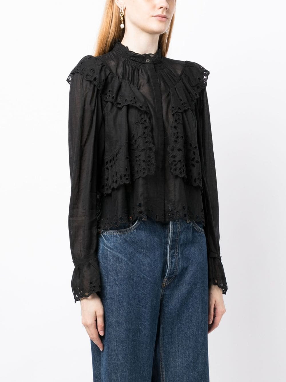 KELMON BRODERIE-ANGLAISE BLOUSE