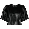 BROOKY CROPPED FAUX-LEATHER TOP