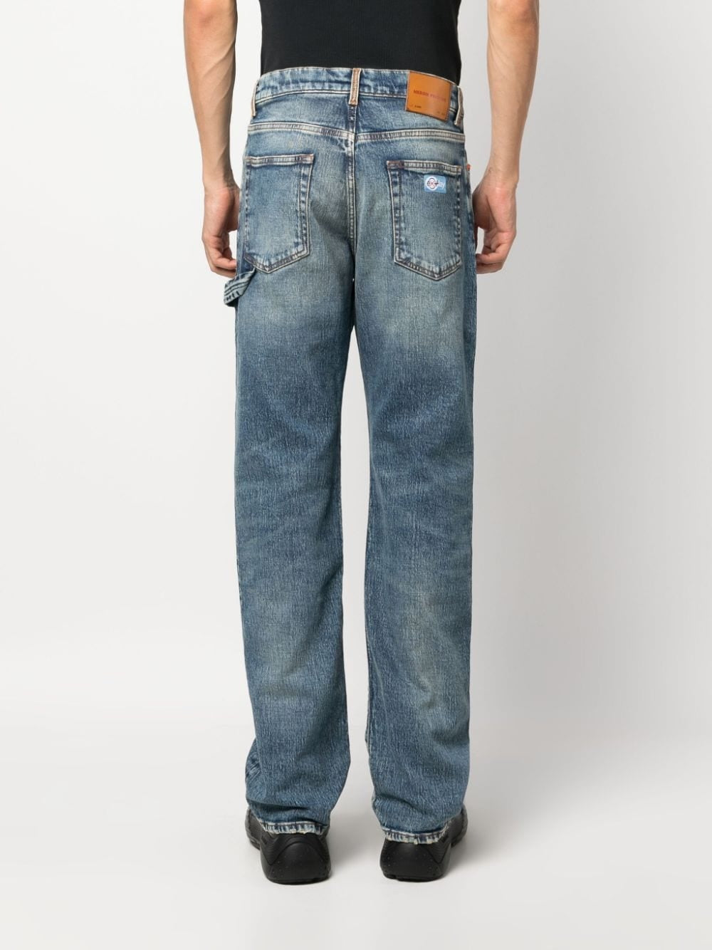 EX-RAY WASHED STRAIGHT-LEG JEANS