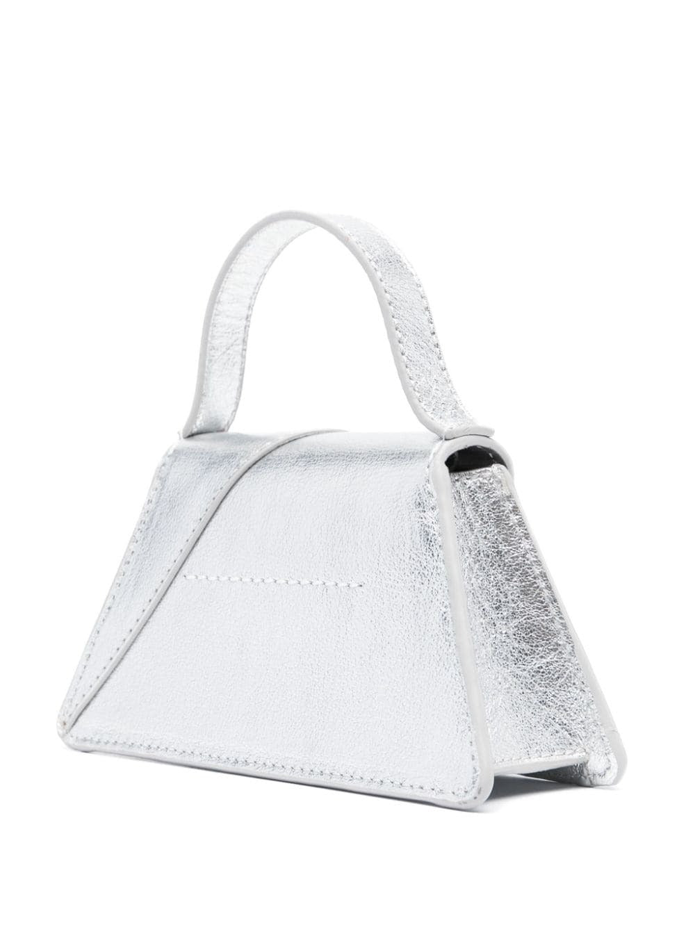 MINI NUMERIC METALLIC EFFECT TOP-HANDLE BAG