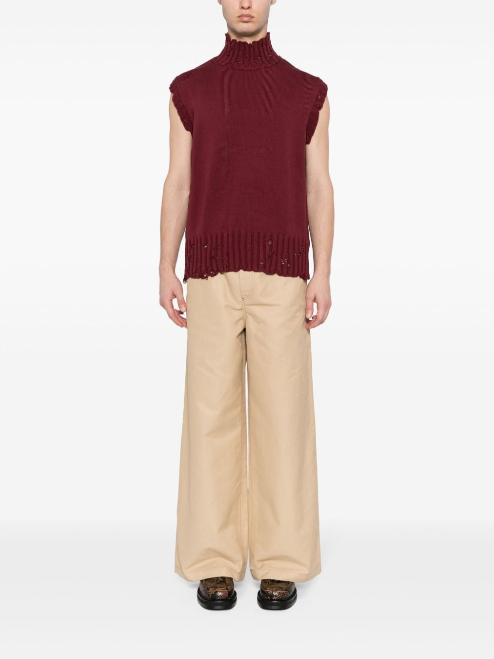 MARNI STRAIGHT-LEG WOVEN TROUSERS