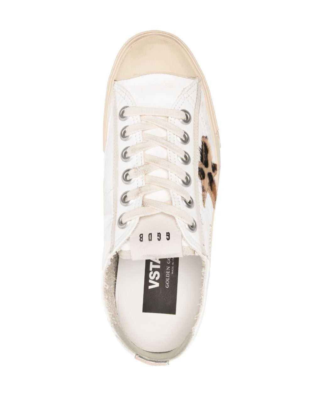 V-STAR2 LEOPARD TOE LEATHER SNEAKERS