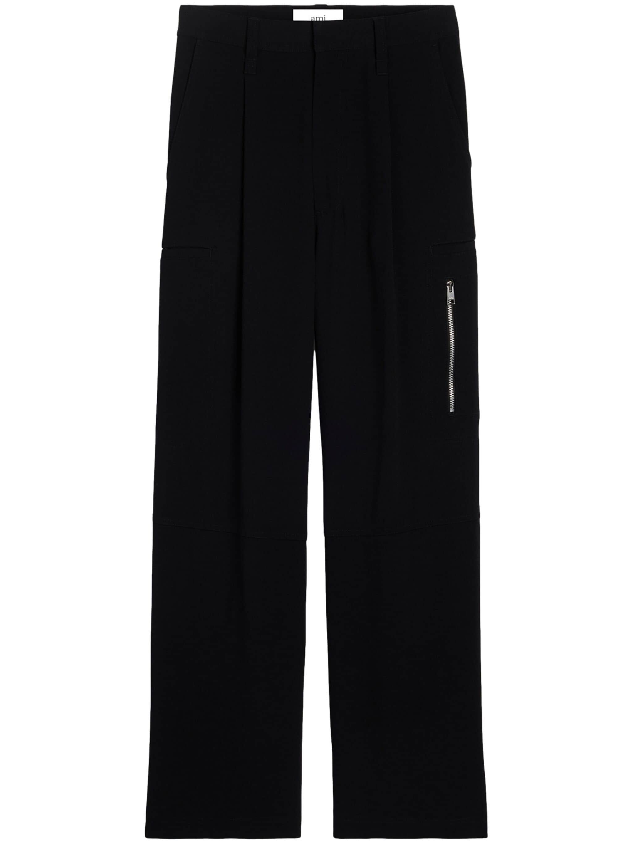 TAILORED CUT BELT LOOPS WIDE-LEG TROUSERS