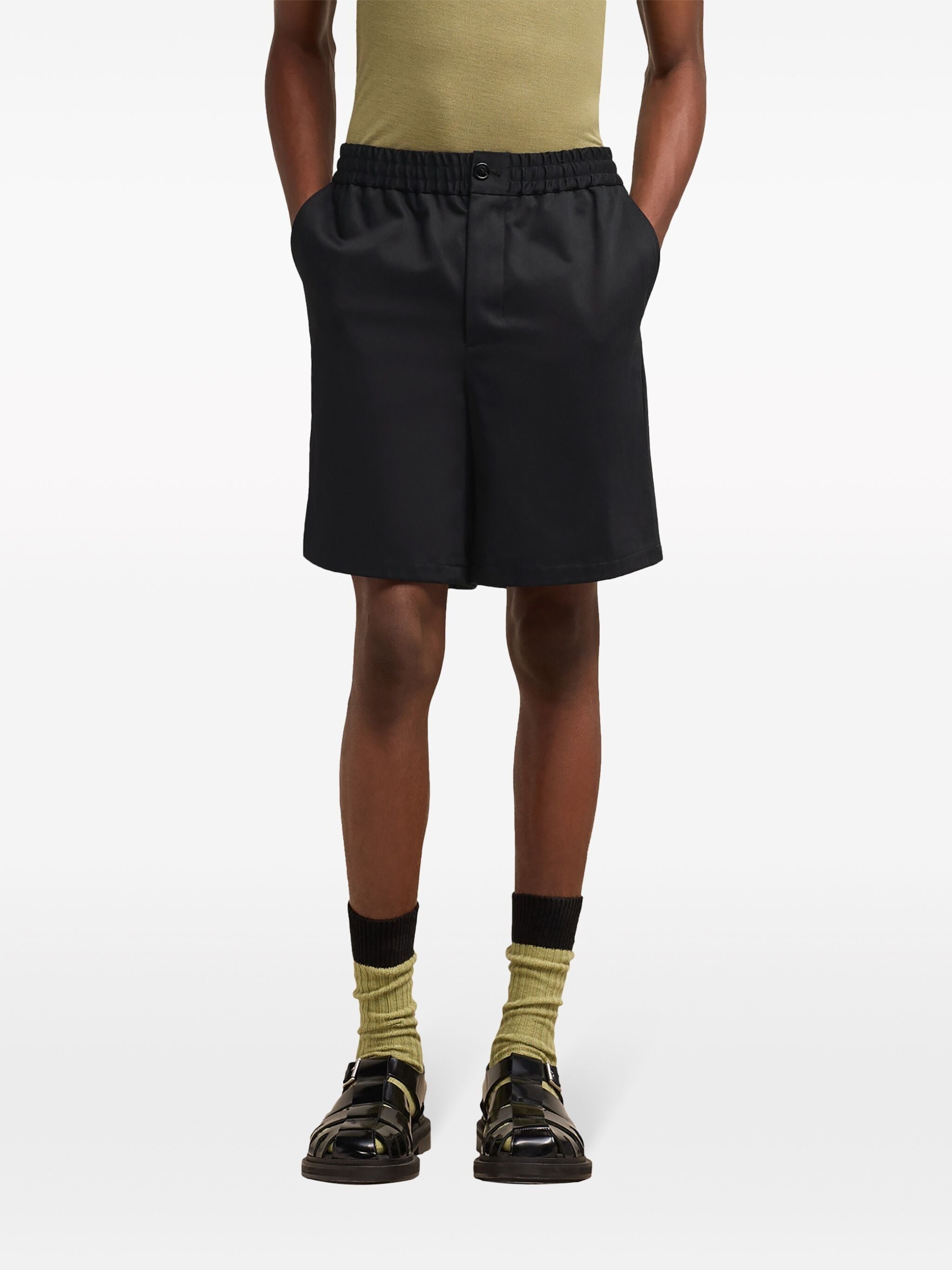 ELASTICATED WAISTBAND CHINO COTTON SHORTS