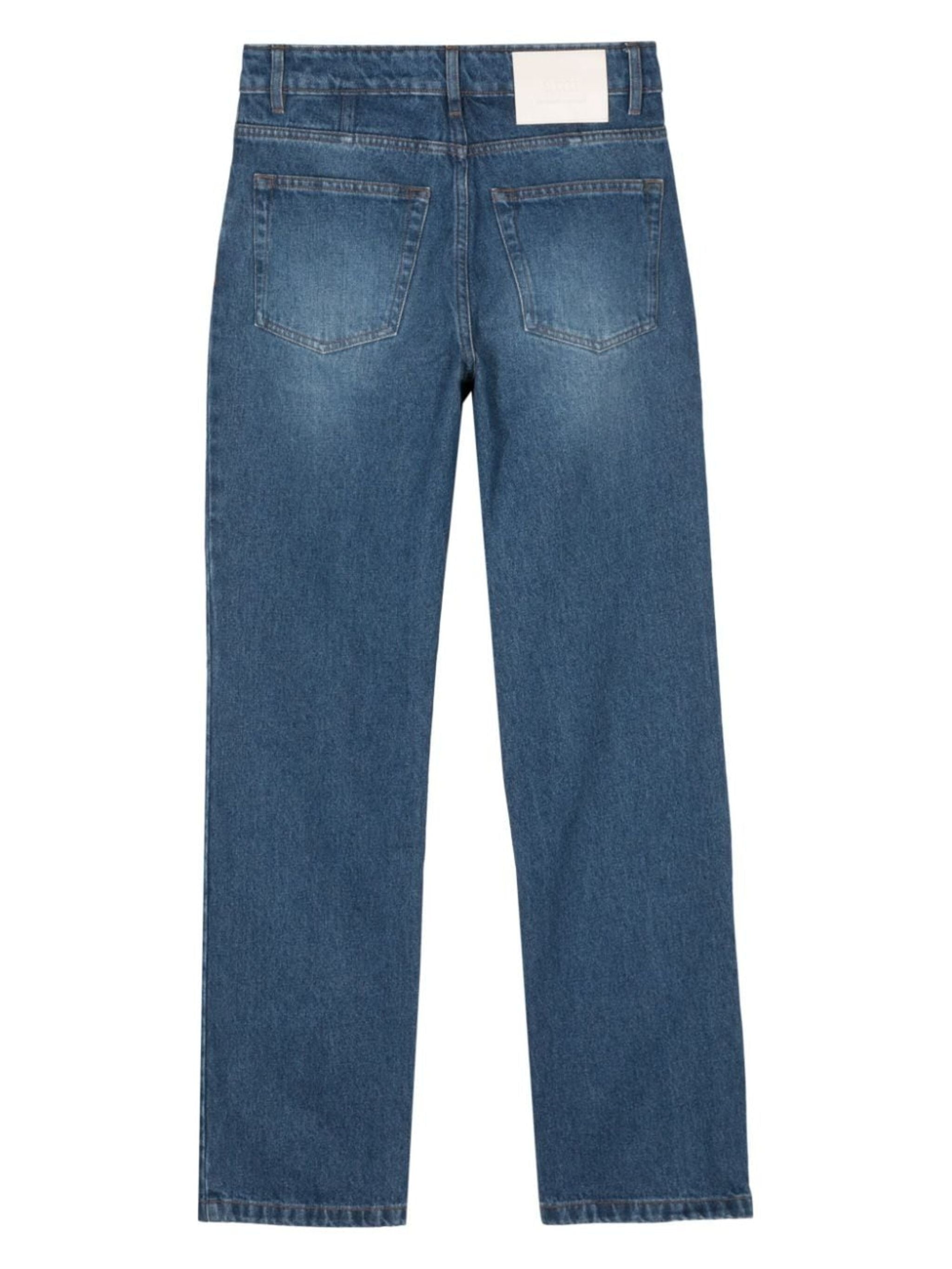 SIGNATURE AMI DE COEUR MID-RISE STRAIGHT-LEG JEANS