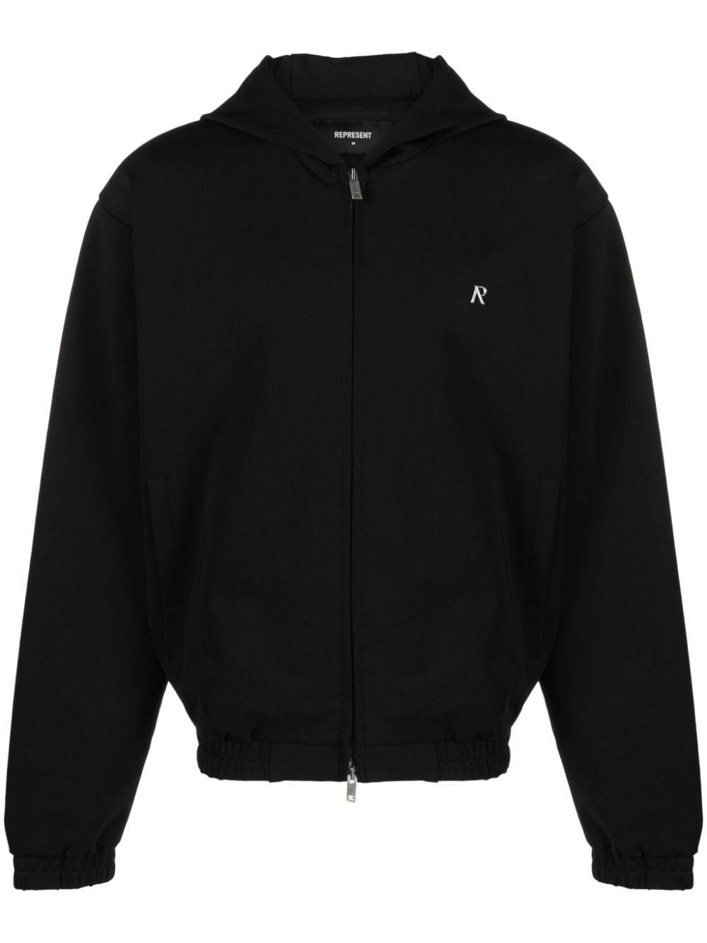 LOGO-PLAQUE HOODED JACKET