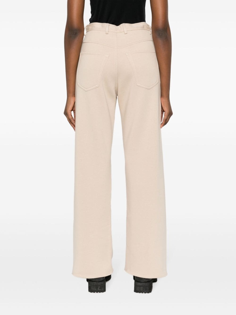 NUMBERS-MOTIF WIDE-LEG BELT LOOPS TROUSERS