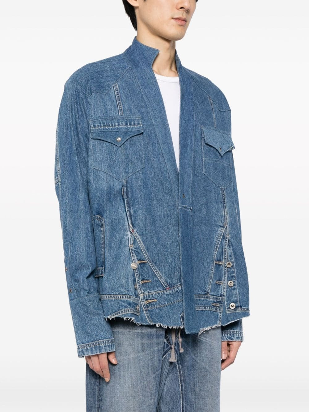 OVERALL PALMS KIMONO DENIM JACKET