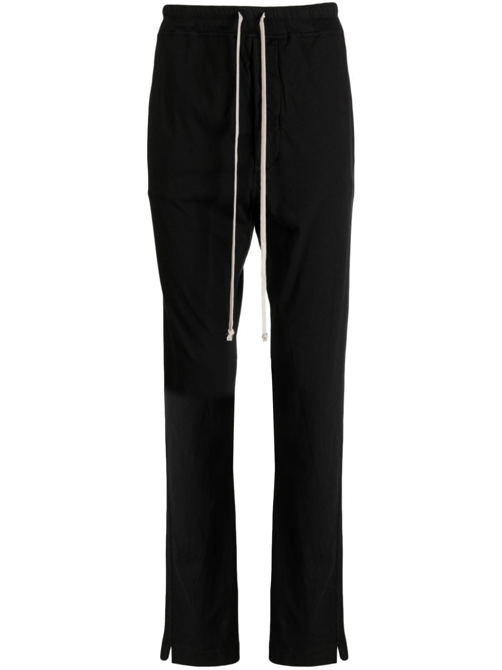 DRAWSTRING COTTON SLIM-CUT TRACK PANTS