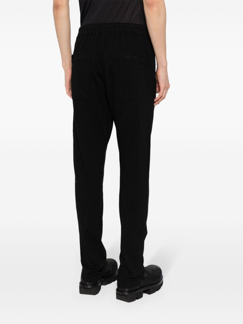 DRAWSTRING COTTON SLIM-CUT TRACK PANTS