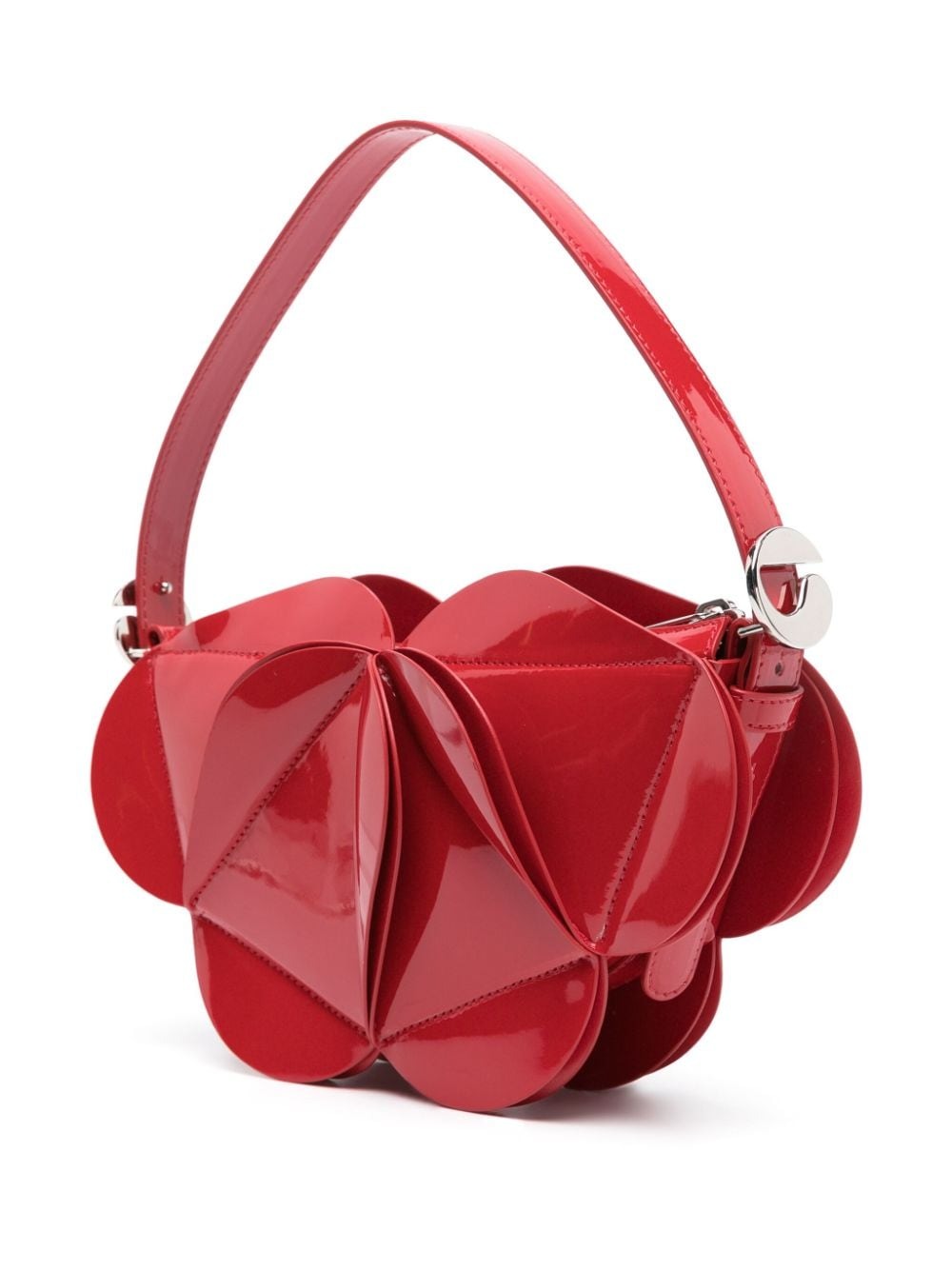 ORIGAMI FAUX-LEATHER SHOULDER BAG