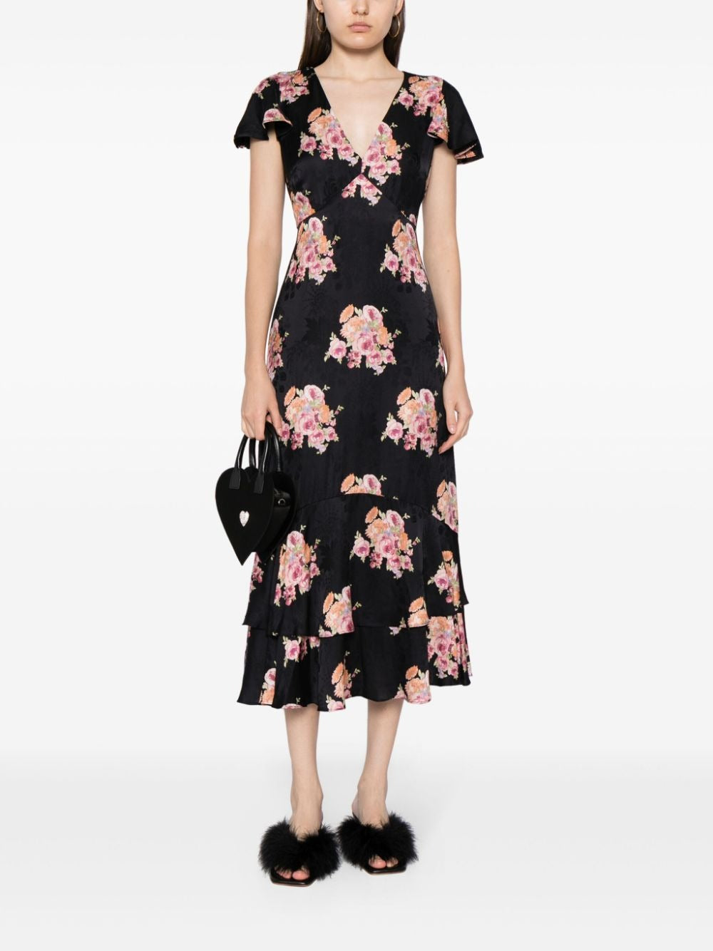 ELOWEN FLORAL-PRINT MIDI DRESS