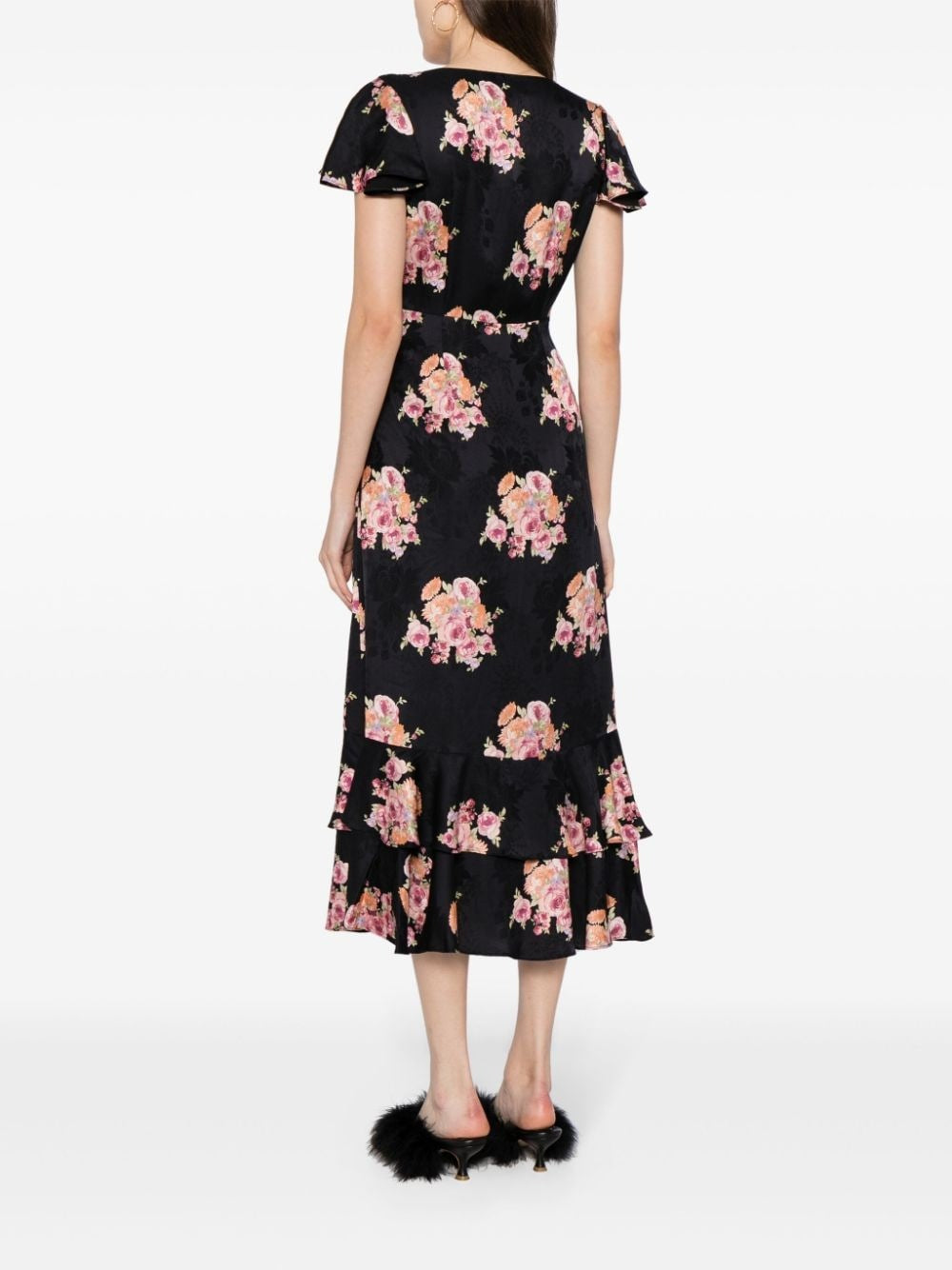 ELOWEN FLORAL-PRINT MIDI DRESS