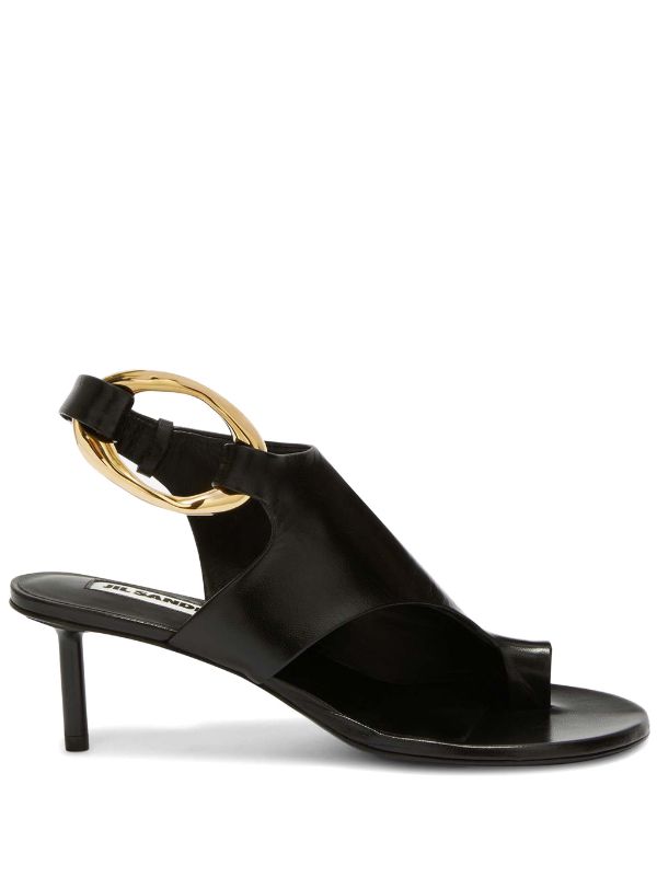 OPEN-TOE LEATHER SANDALS