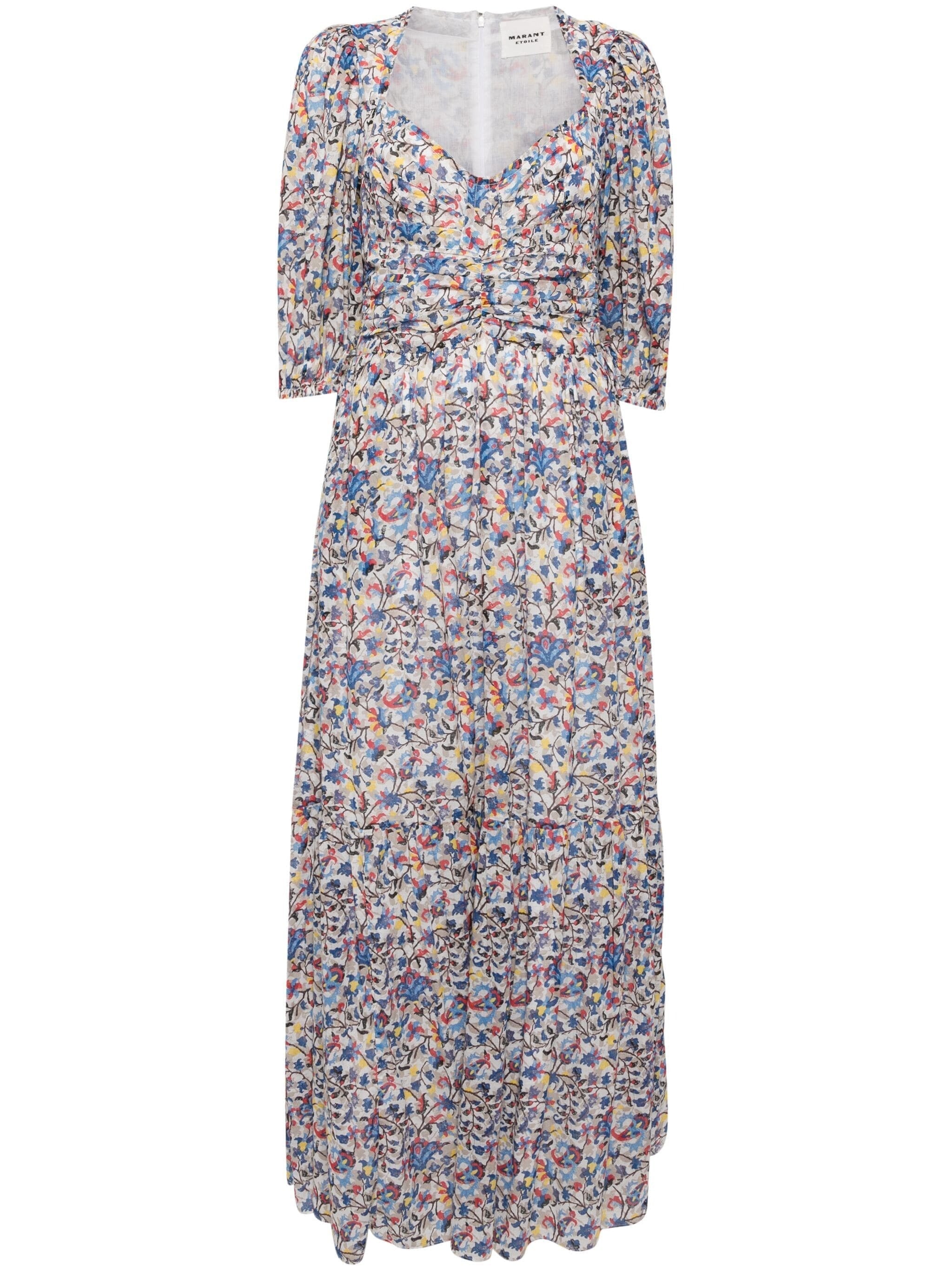 LEONIZA FLORAL-PRINT MAXI DRESS