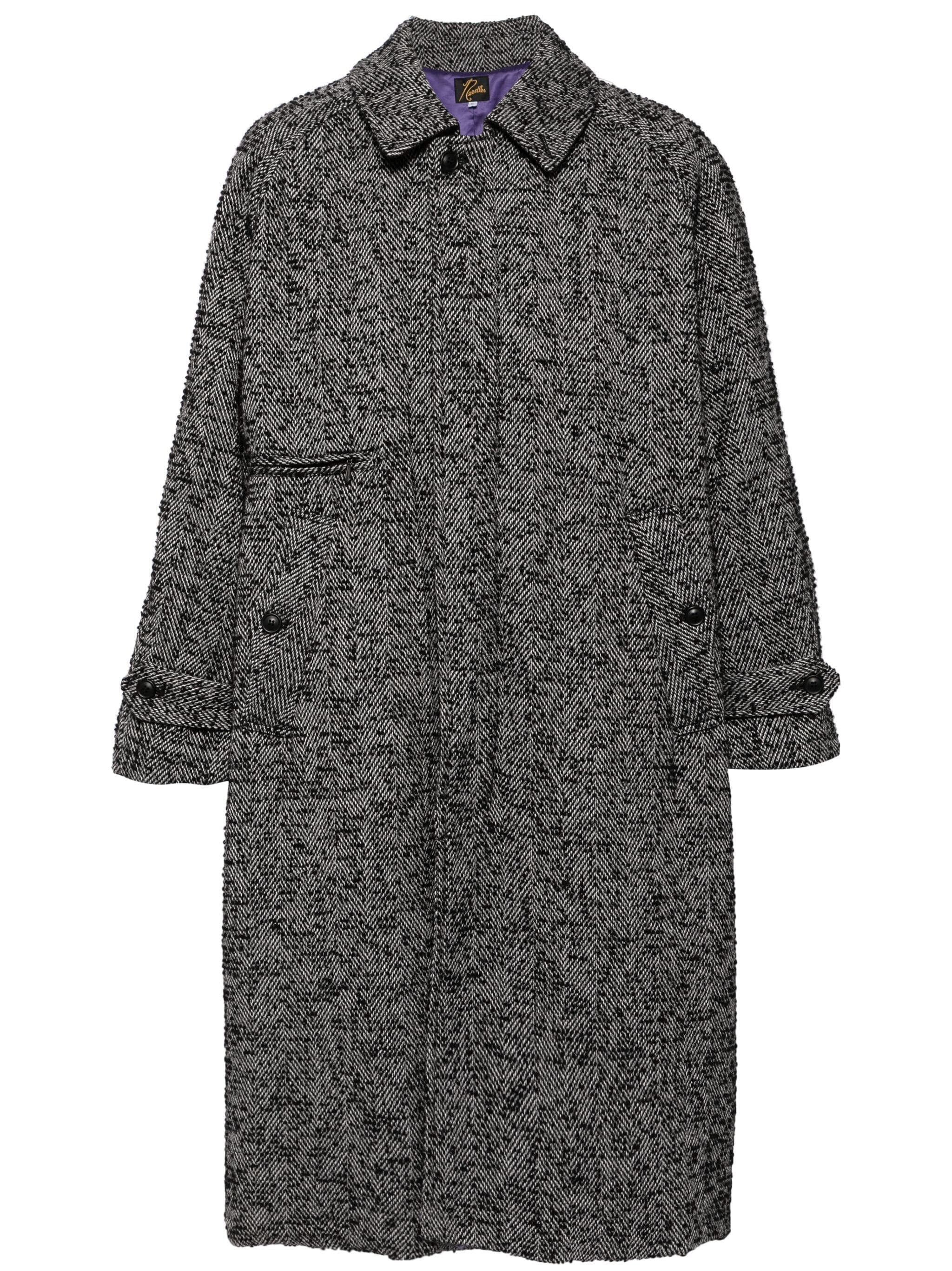 BALCOLLAR COAT - W/PE/R/N TWEED