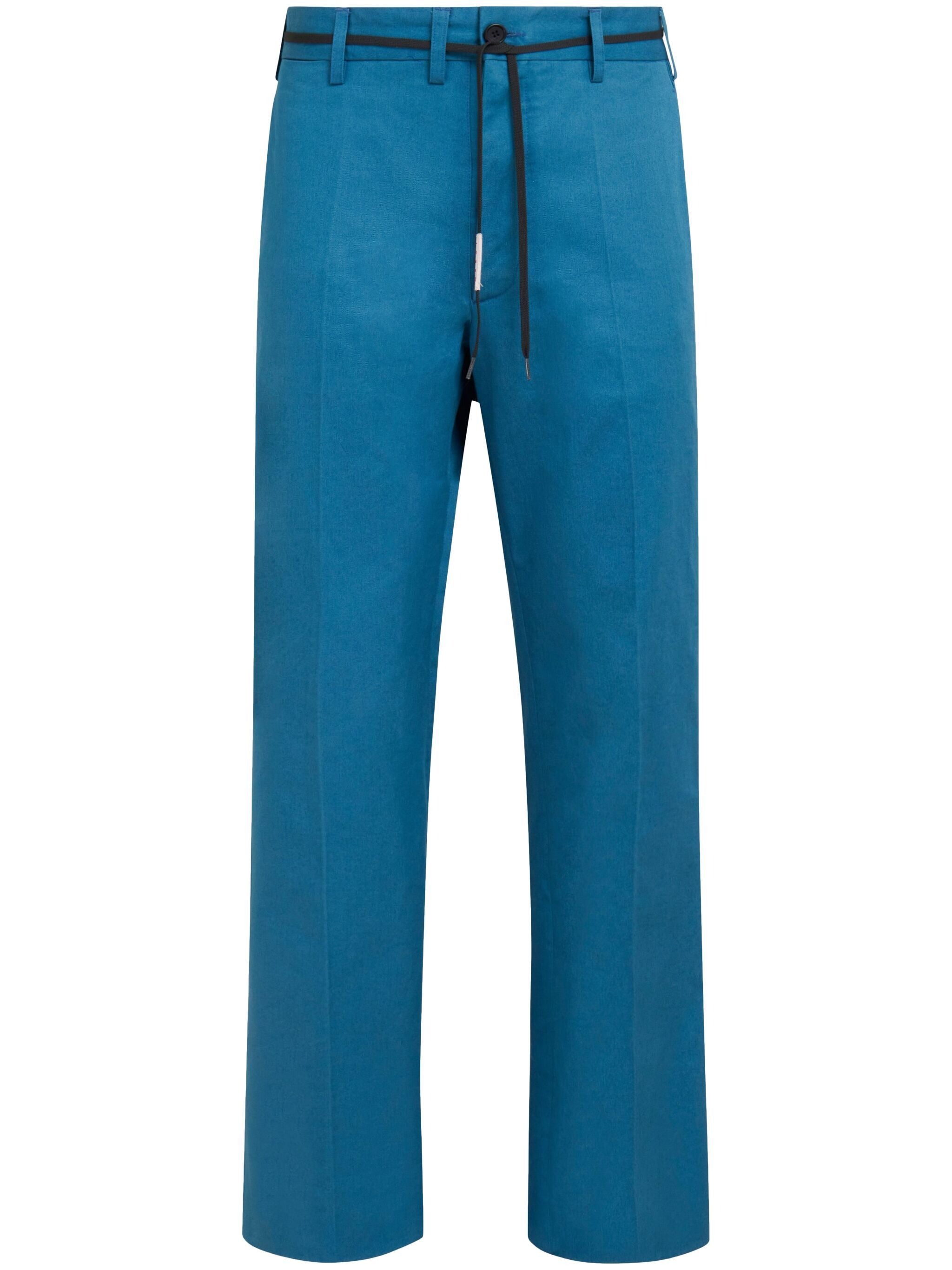 TIED WAISTBAND STRAIGHT-LEGGED TROUSERS