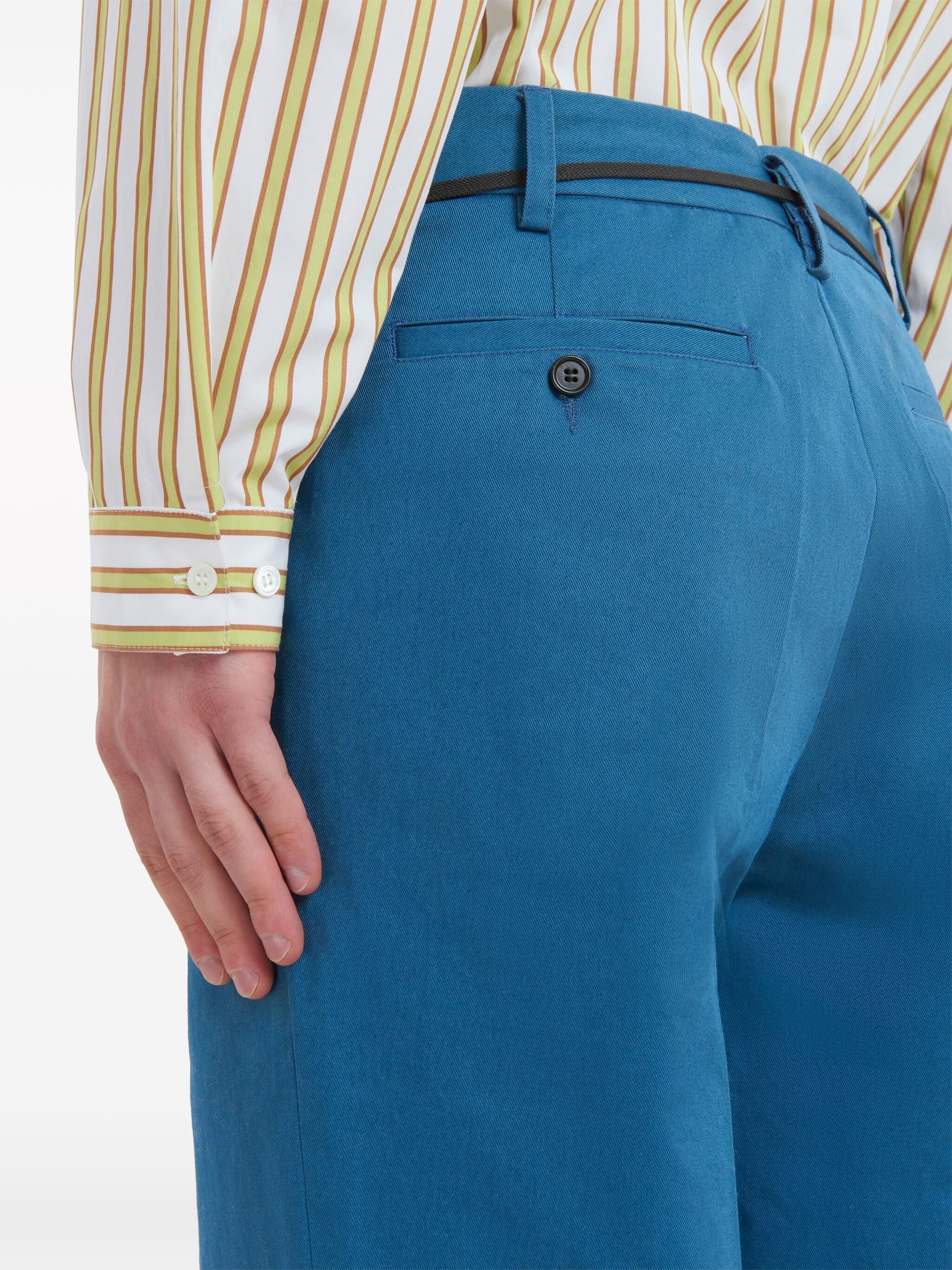 TIED WAISTBAND STRAIGHT-LEGGED TROUSERS