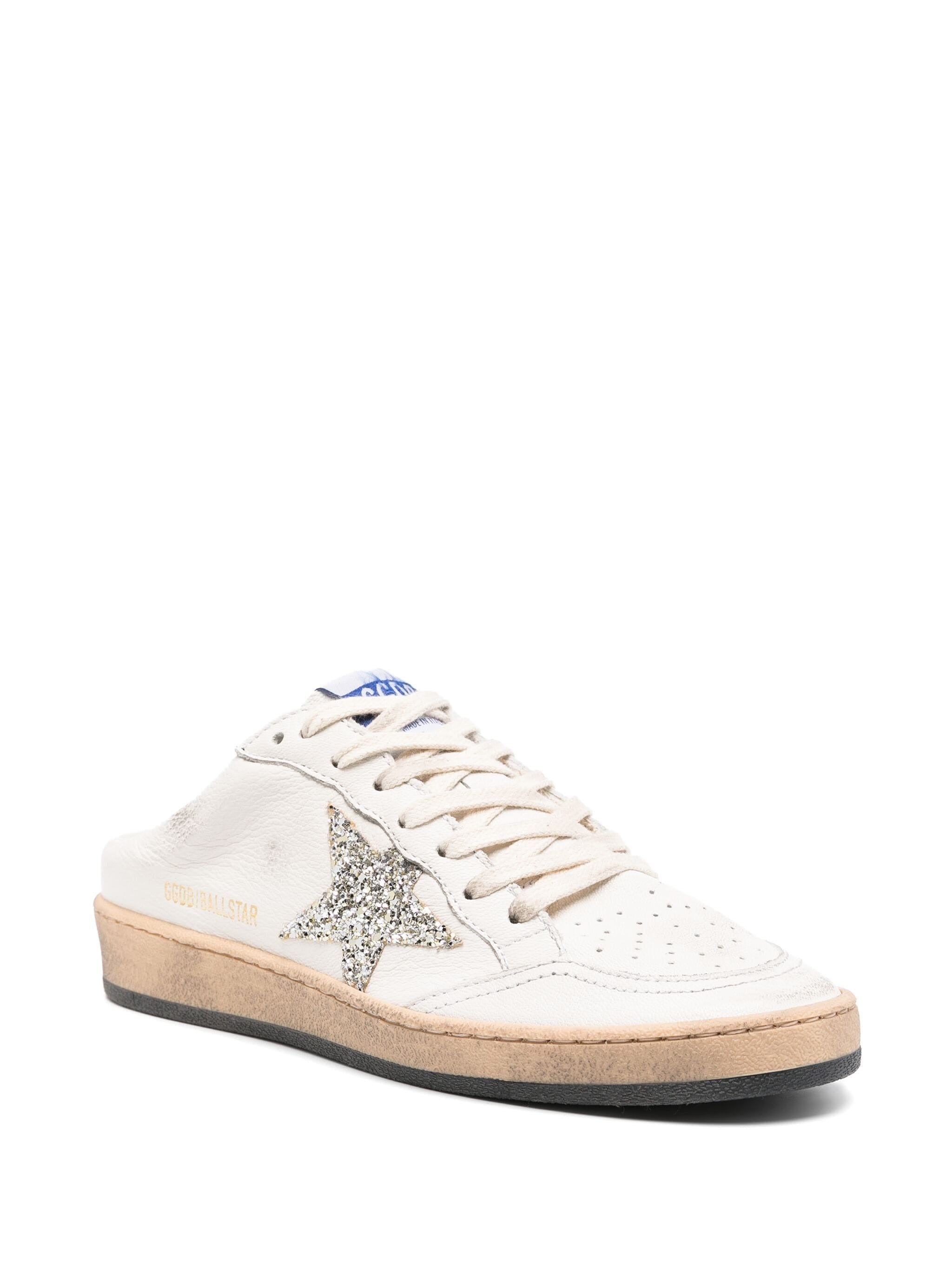 BALL STAR SIGNATURE GLITTERED STAR-PATCH SABOT SNEAKERS