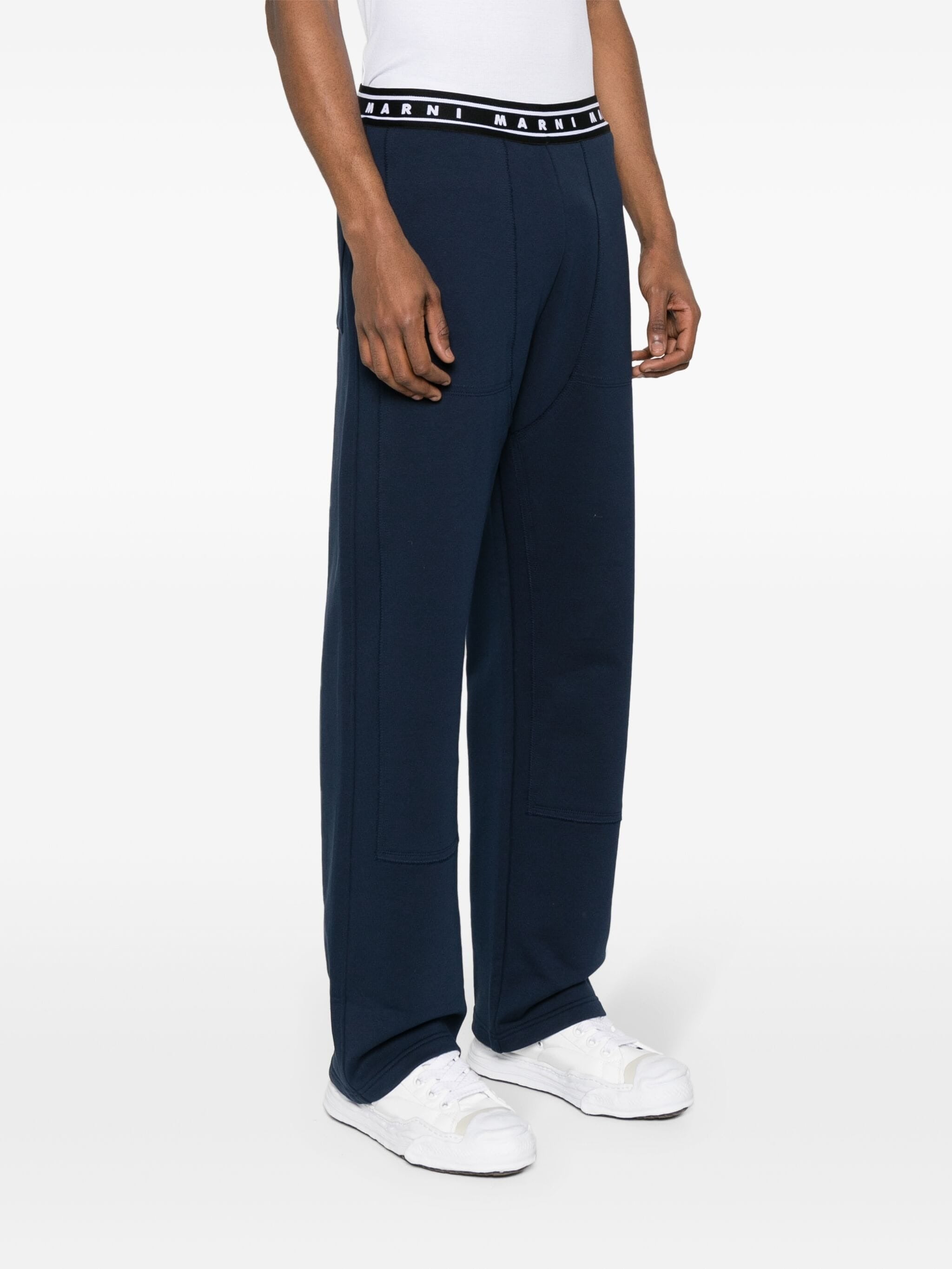 LOGO-WAISTBAND JERSEY TRACK PANTS