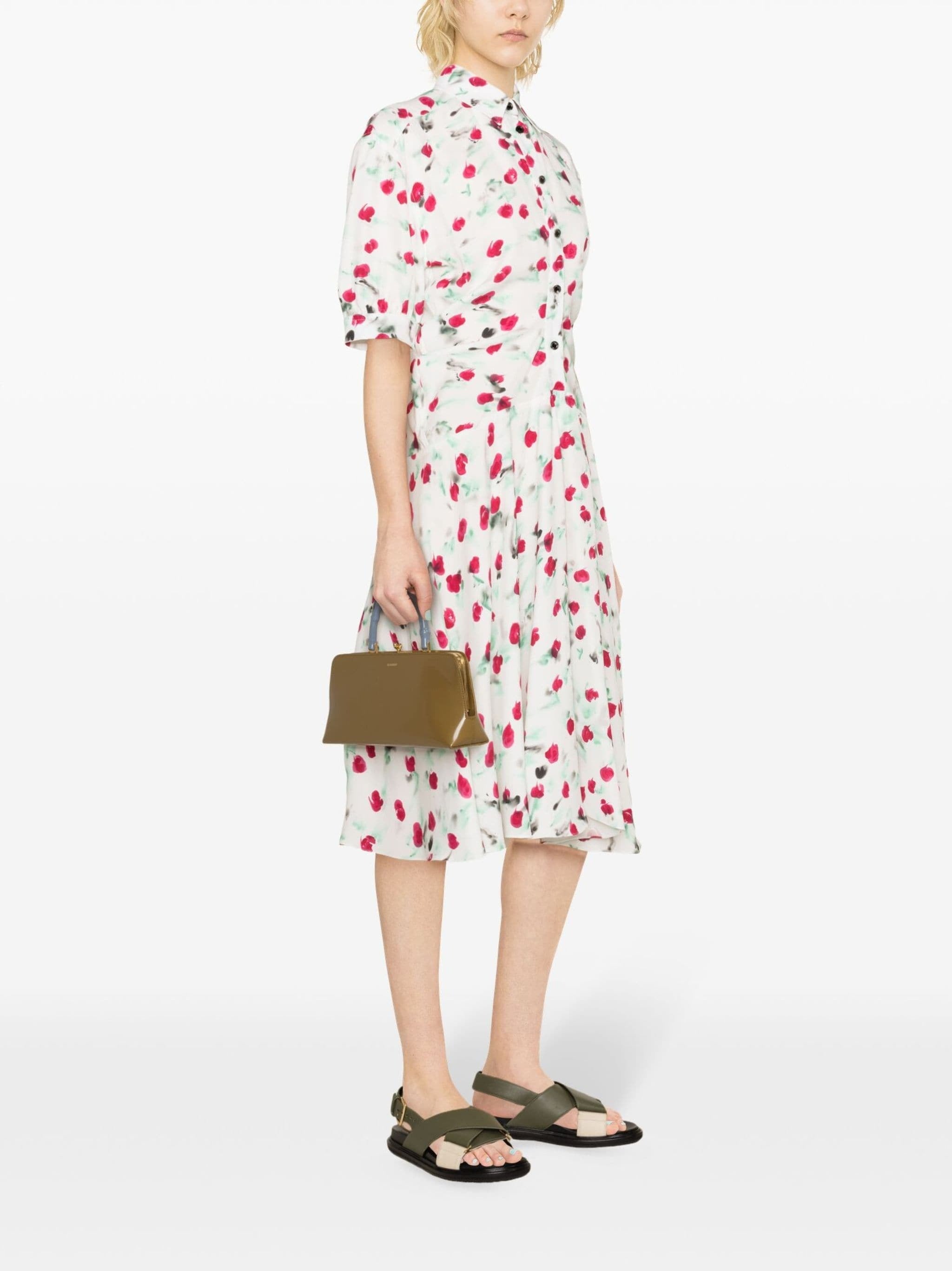 REVERIE-PRINT CREPE MIDI DRESS