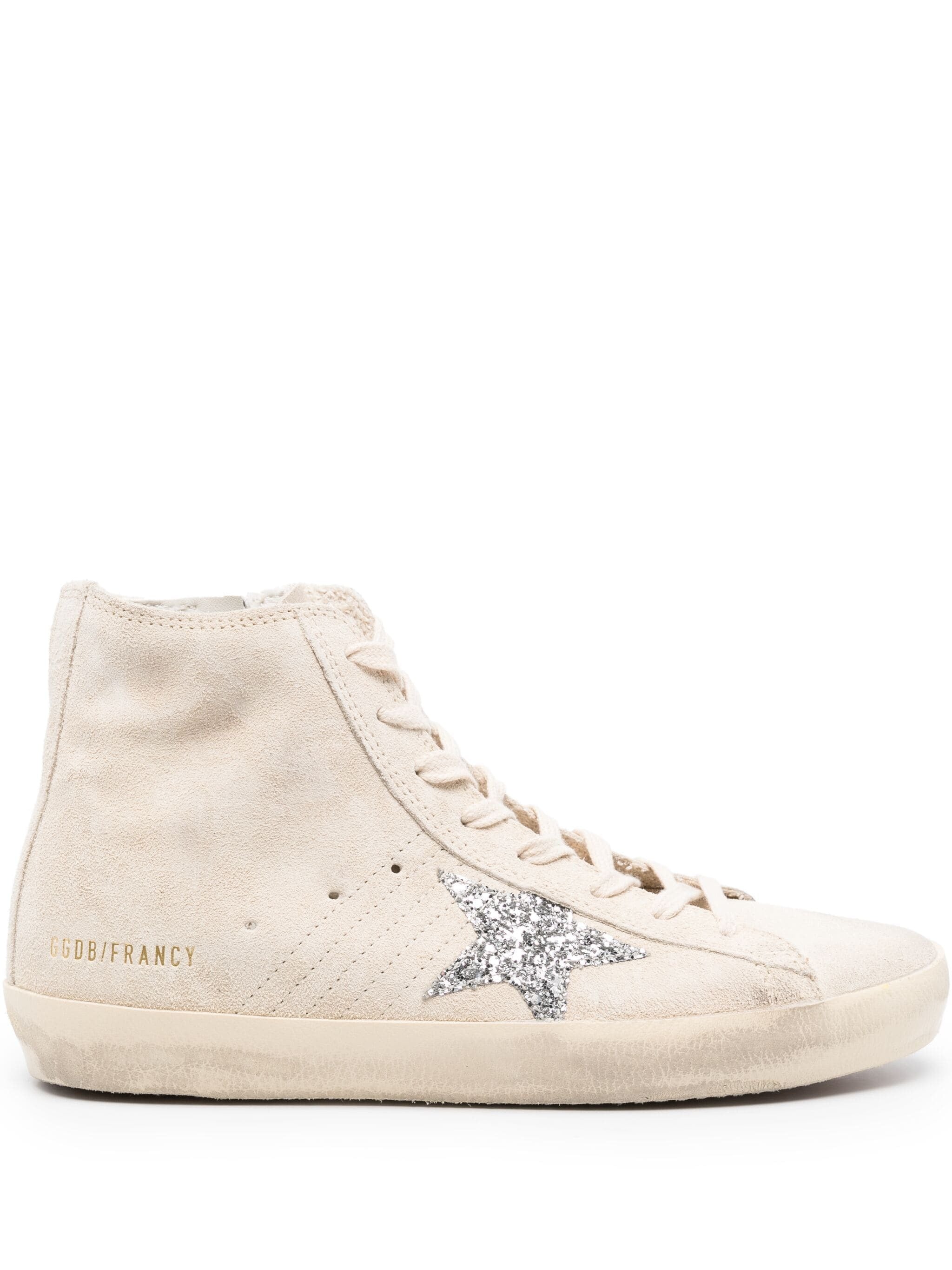 FRANCY SIGNATURE STAR PATCH SUEDE SNEAKERS