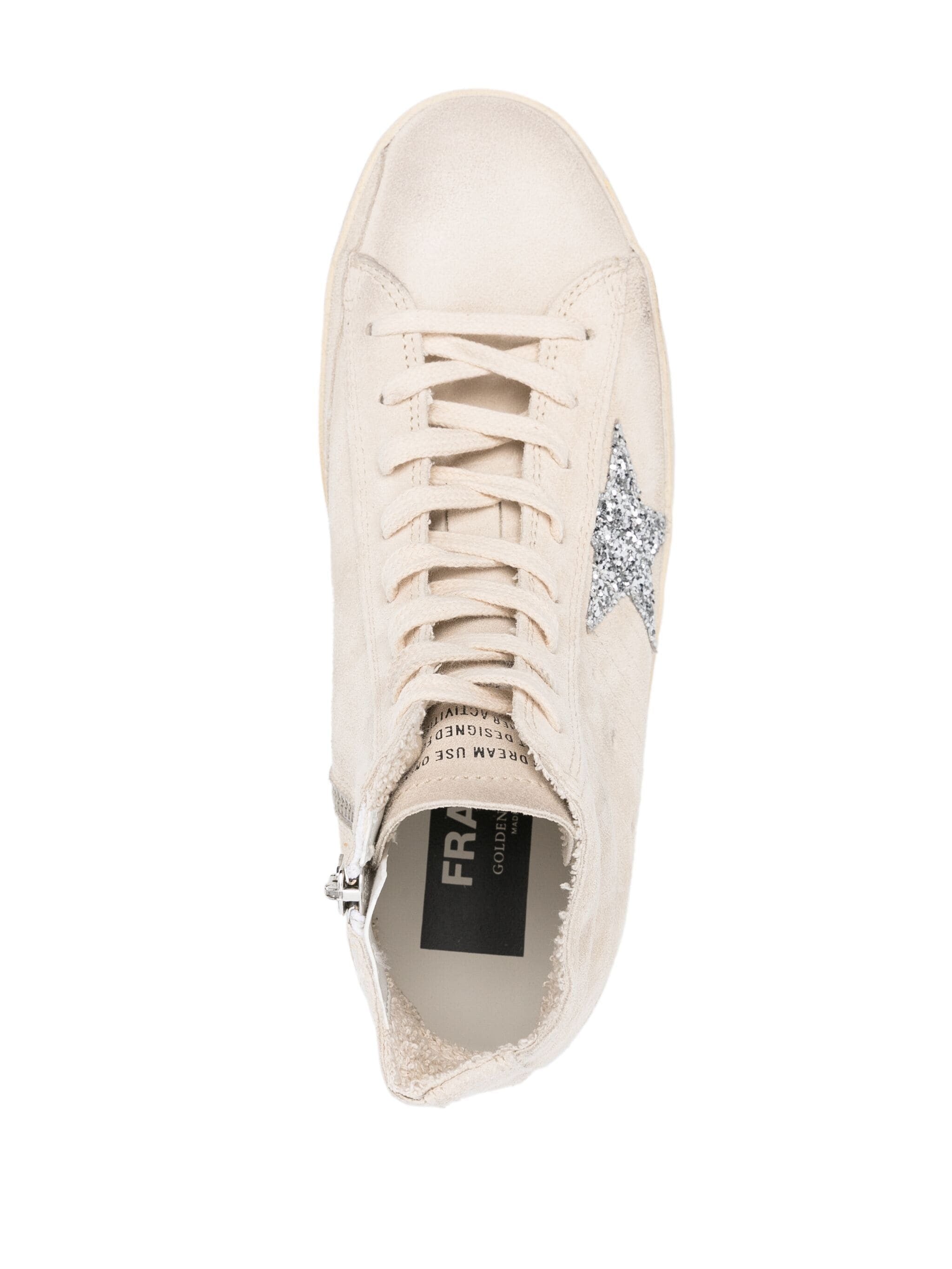 FRANCY SIGNATURE STAR PATCH SUEDE SNEAKERS