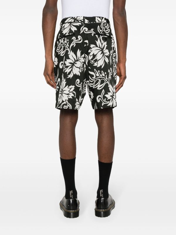 FLORAL-PRINT POPLIN SHORTS