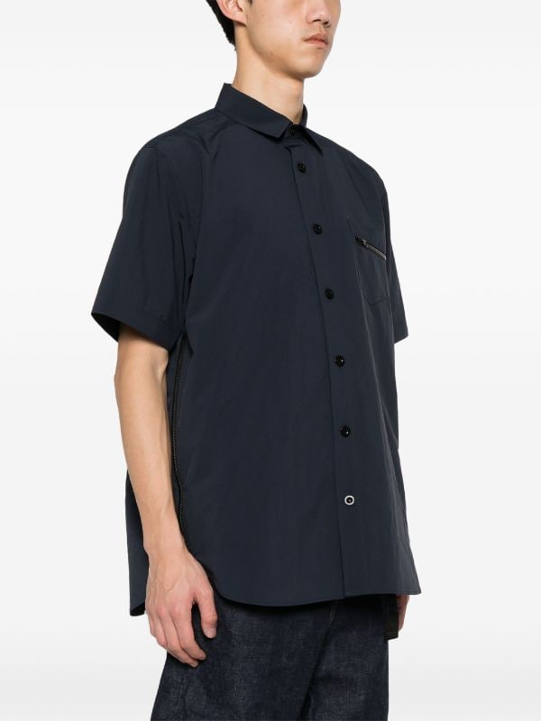 ZIP-POCKET TAFFETA SHIRT