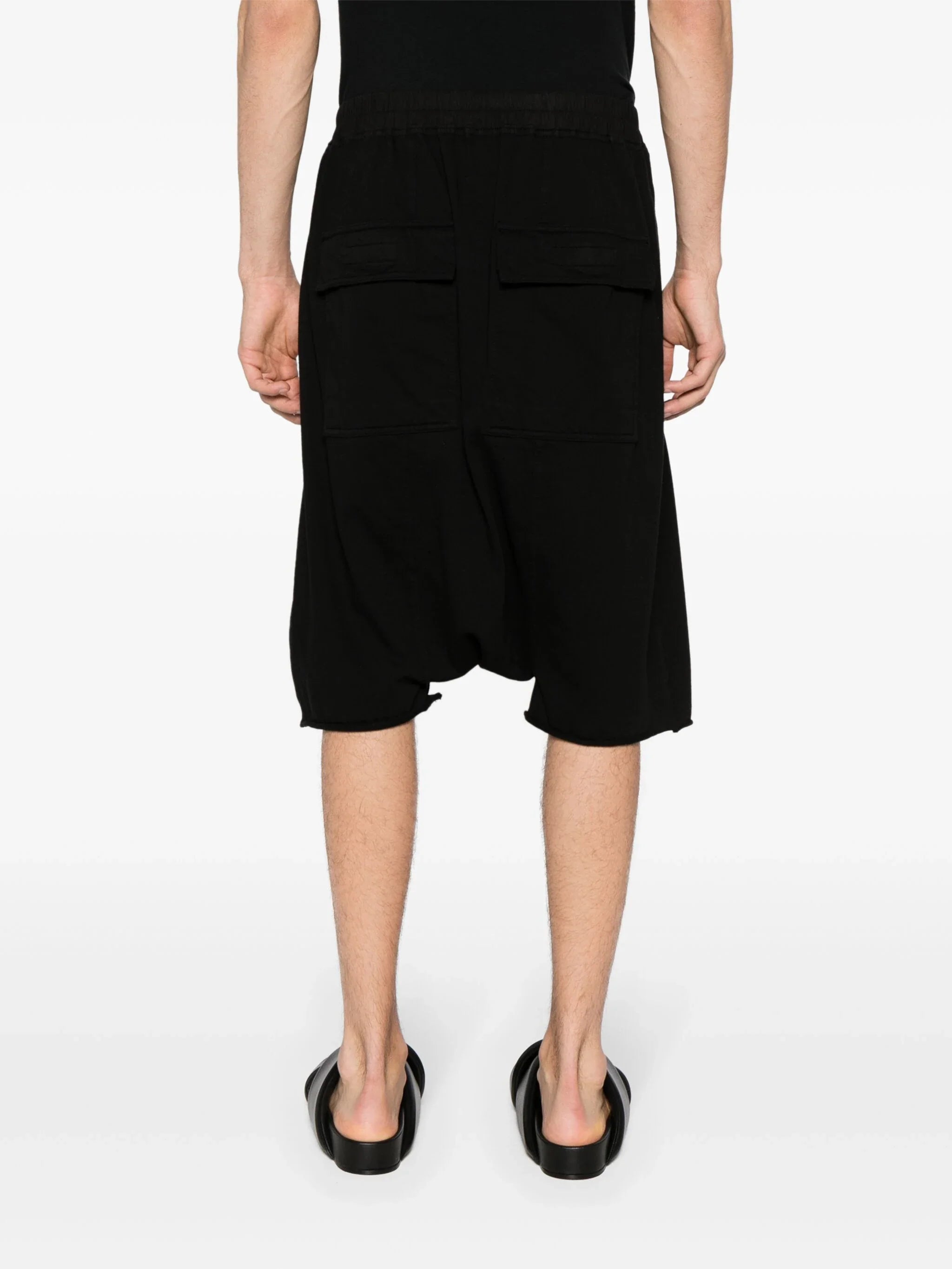 DRKSHDW DROP-CROTCH COTTON SHORTS