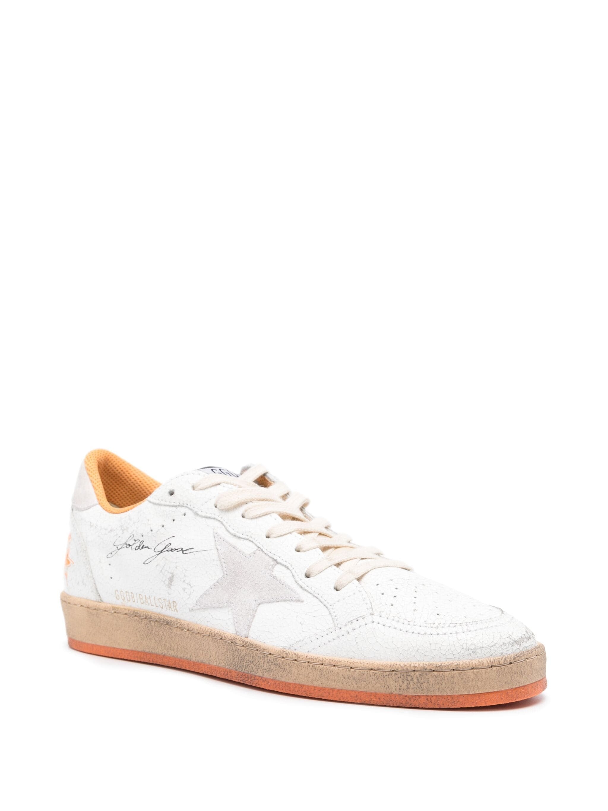 BALL STAR CRACK WISHES LEATHER SNEAKERS