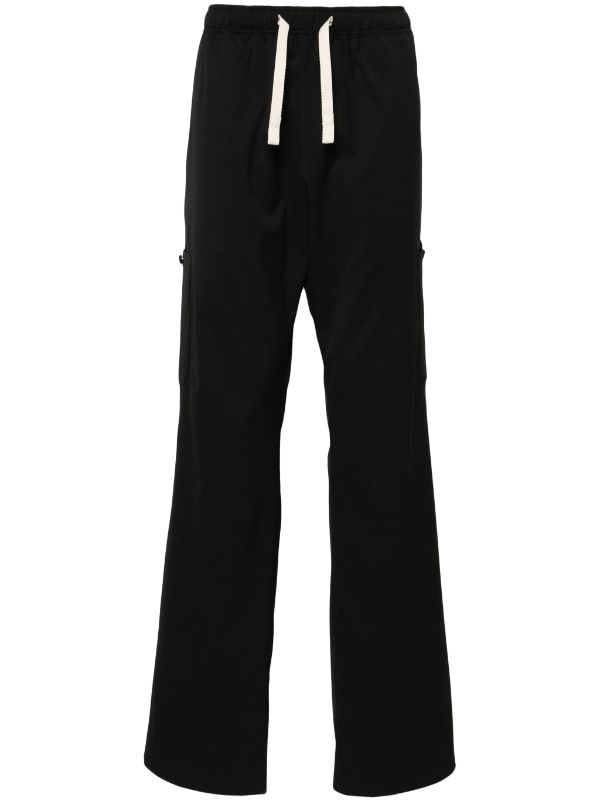 DRAWSTRING-WAIST WIDE-LEG TROUSERS