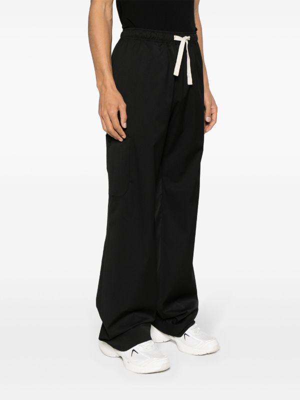 DRAWSTRING-WAIST WIDE-LEG TROUSERS