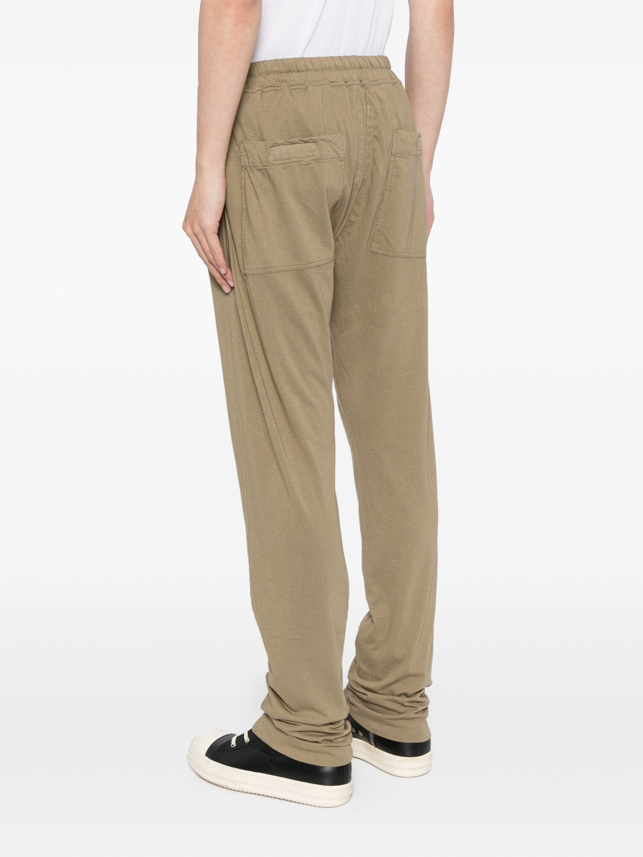 DRAWSTRING COTTON SLIM-CUT TRACK PANTS