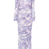 SOLANA STRETCH FLORAL-PRINT MAXI DRESS