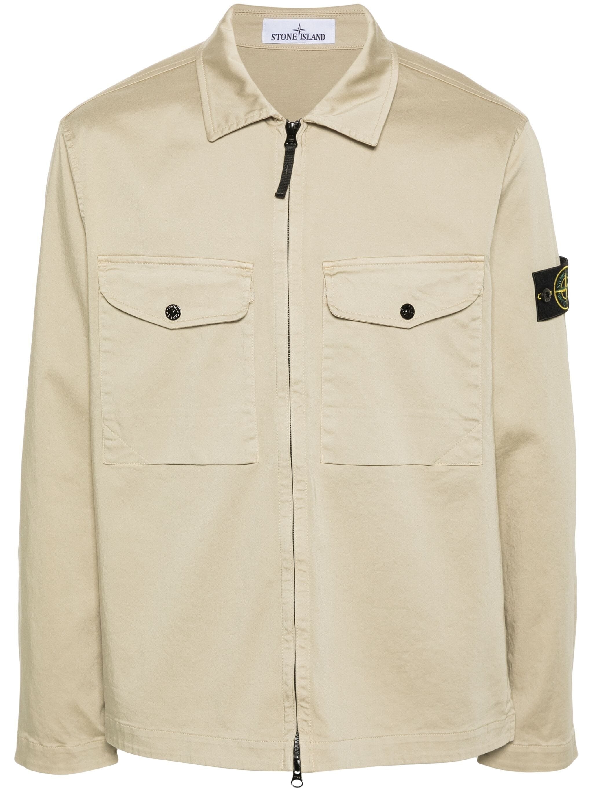 COMPASS-BADGE GABARDINE JACKET