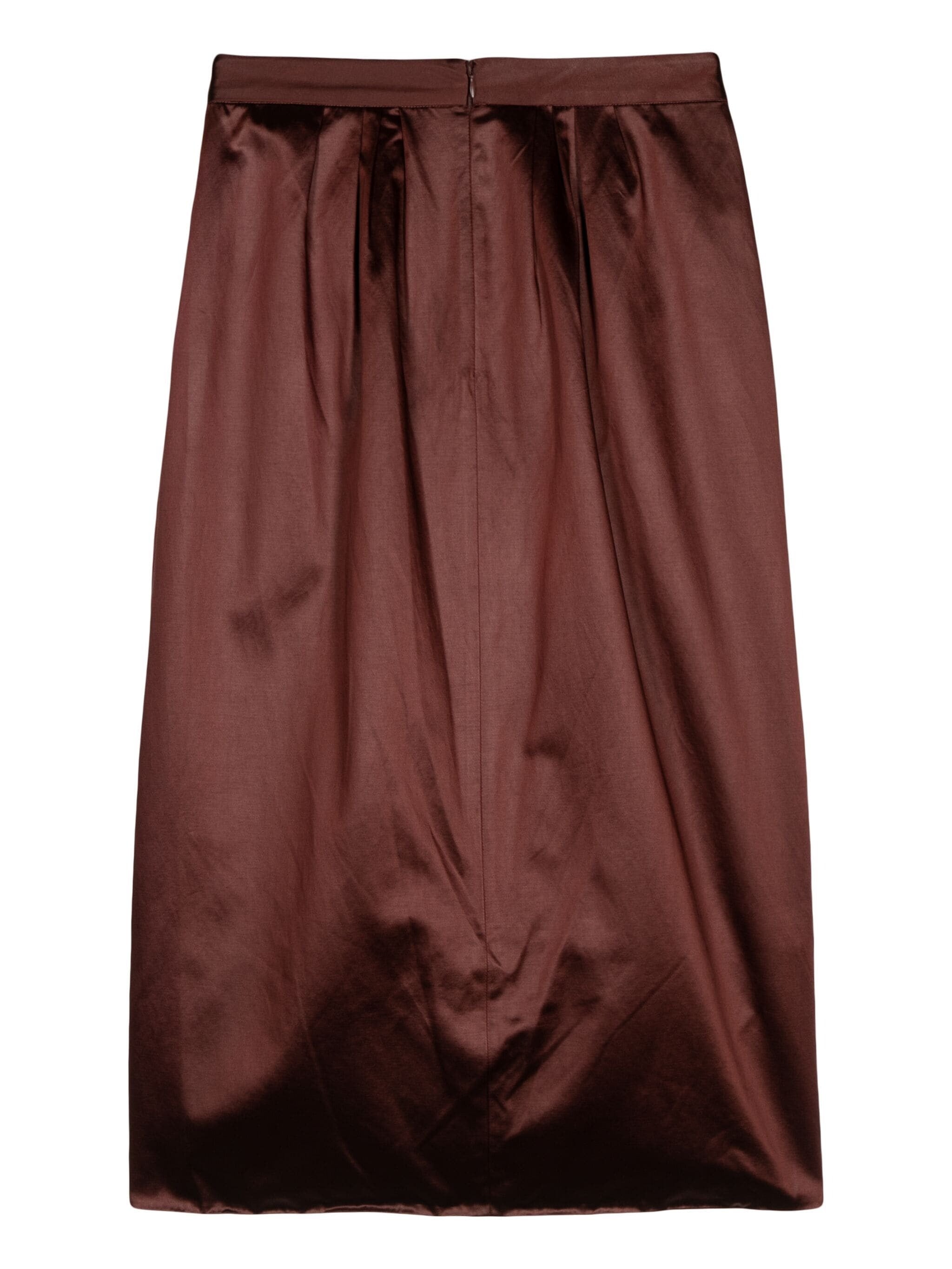 MAXINE COTTON-BLEND SATEEN MIDI SKIRT