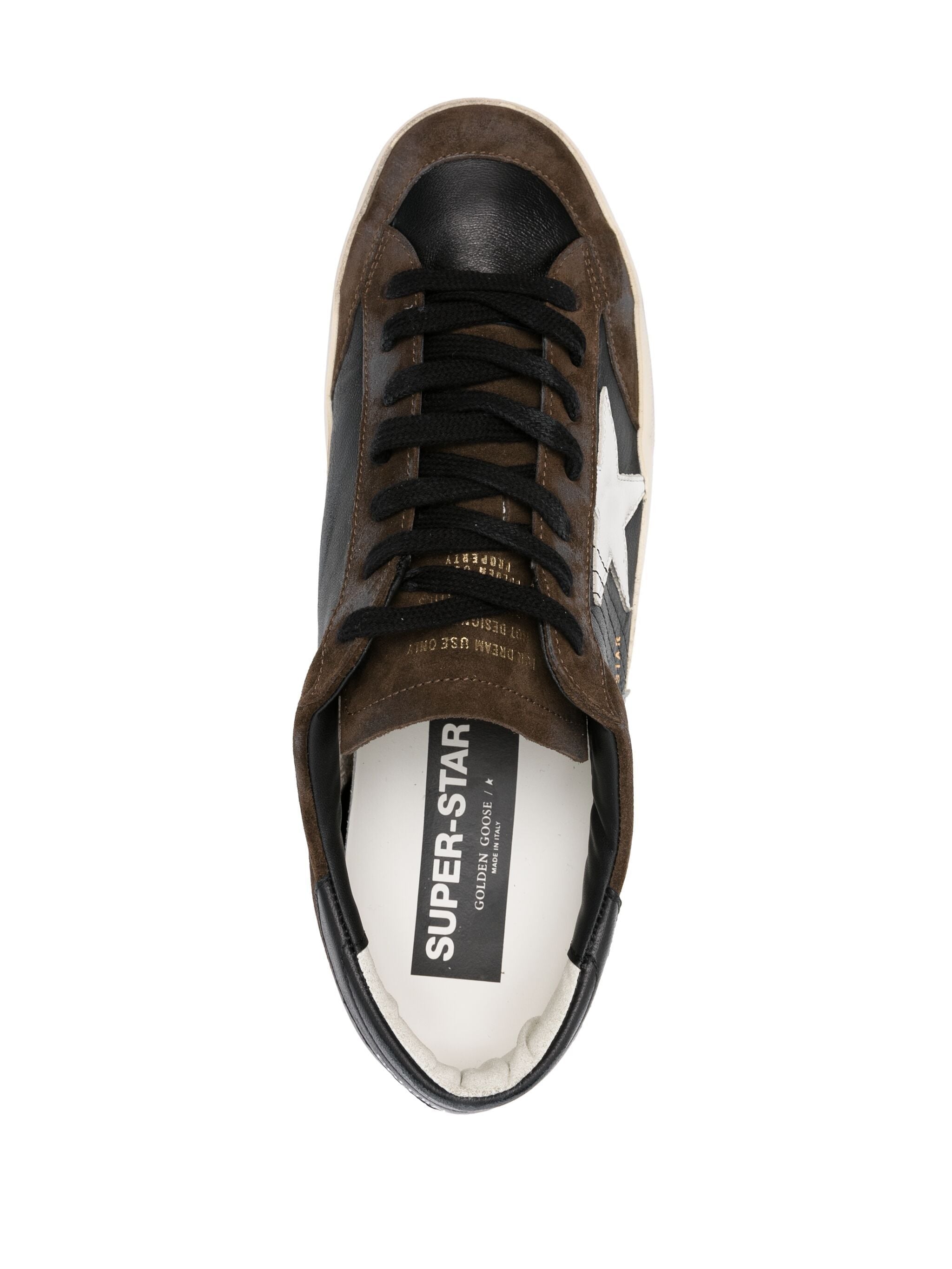 SUPER STAR LOGO-PRINT TONGUE LEATHER SNEAKERS