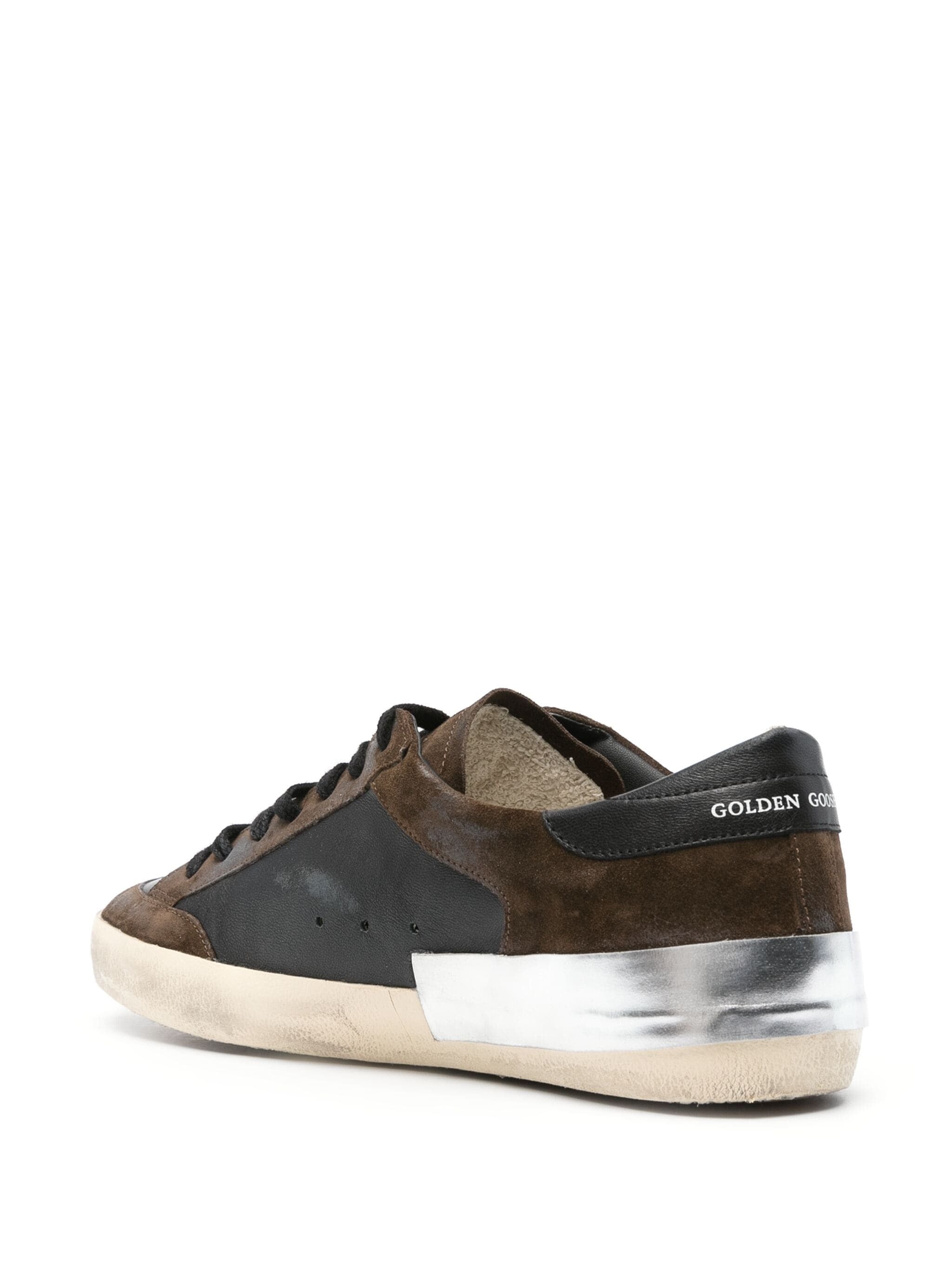 SUPER STAR LOGO-PRINT TONGUE LEATHER SNEAKERS