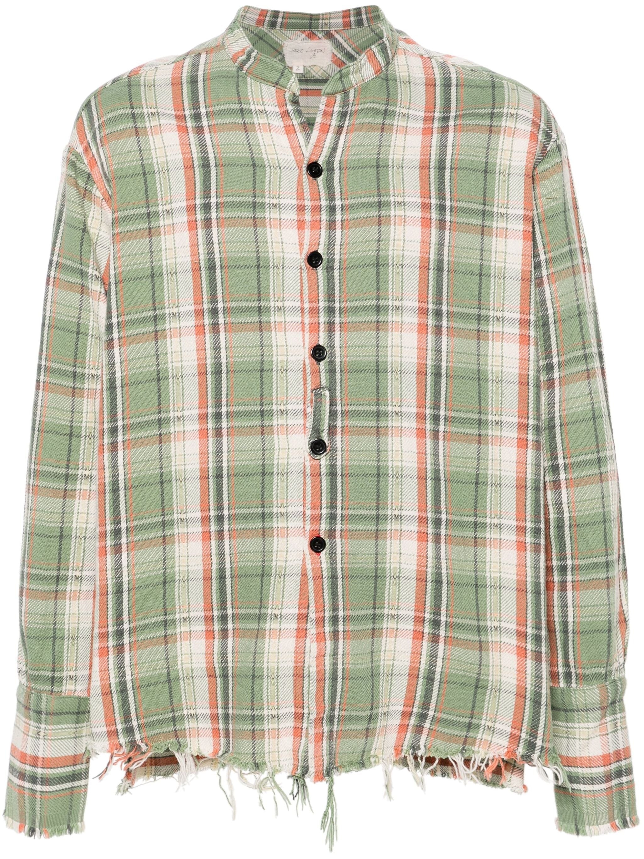 CHECKED PLAID STUDIO PATCHWORK LS SHIRT