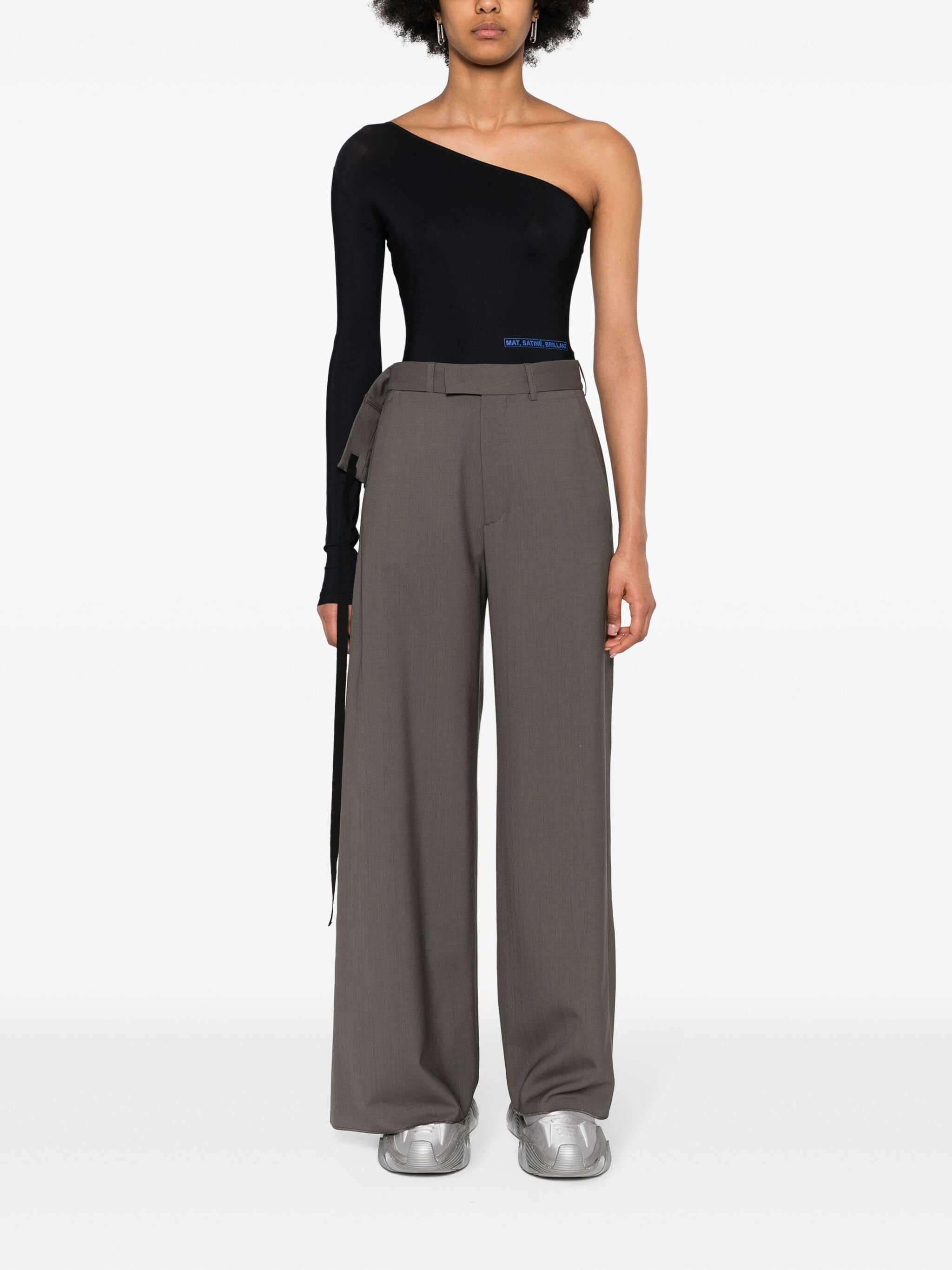 TAILORED WOOL-CANVAS TROUSERS