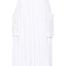 PLEATED TWO SIDE CARGO POCKETS MIDI SKIRT