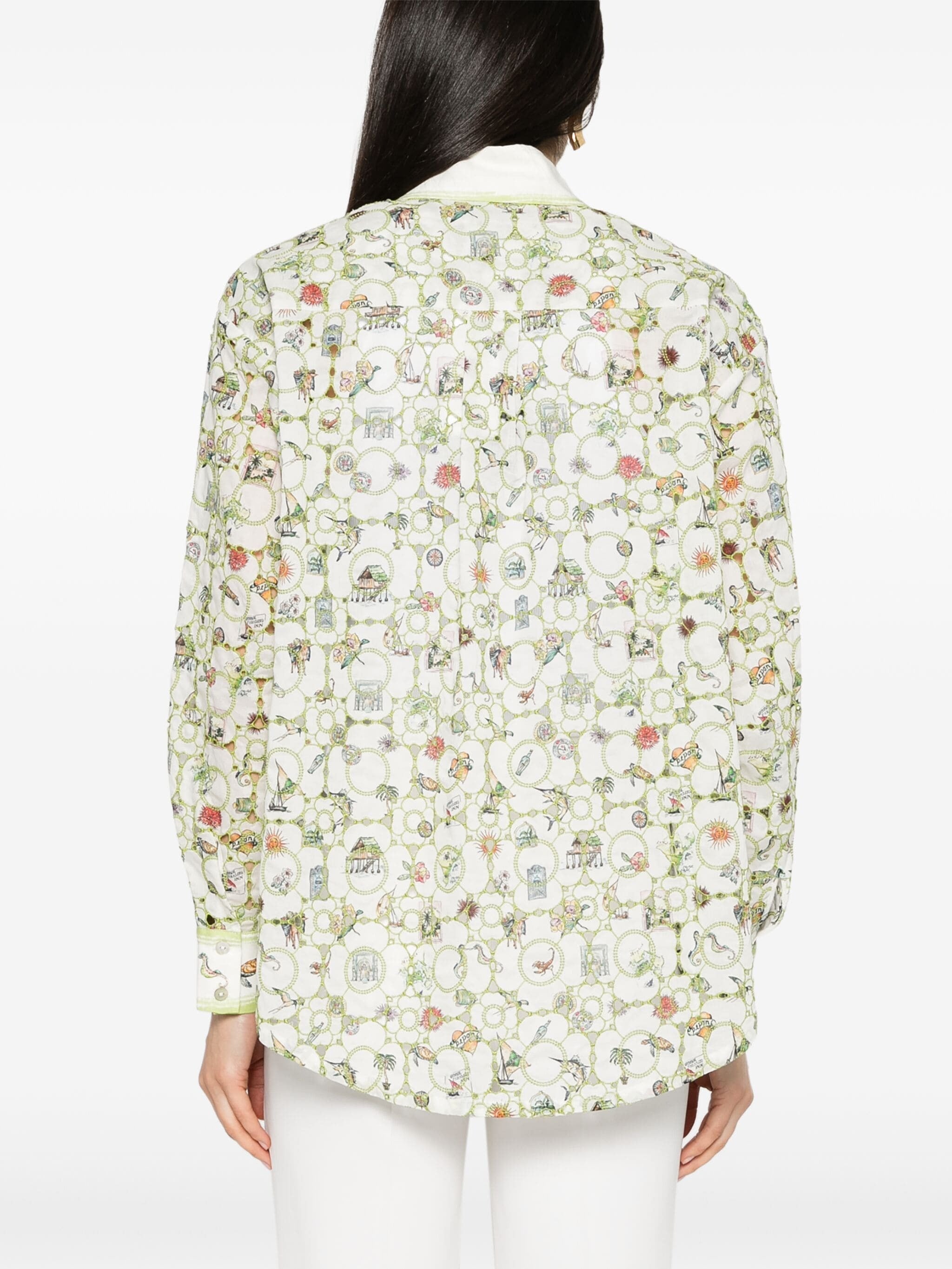 SUNSET EMBROIDERED L/S COTTON SHIRT