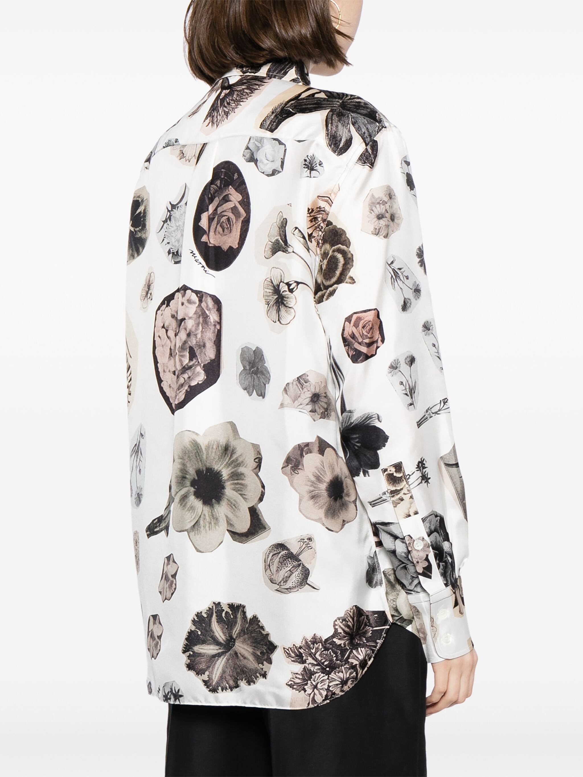 FLORAL-PRINT SILK SHIRT