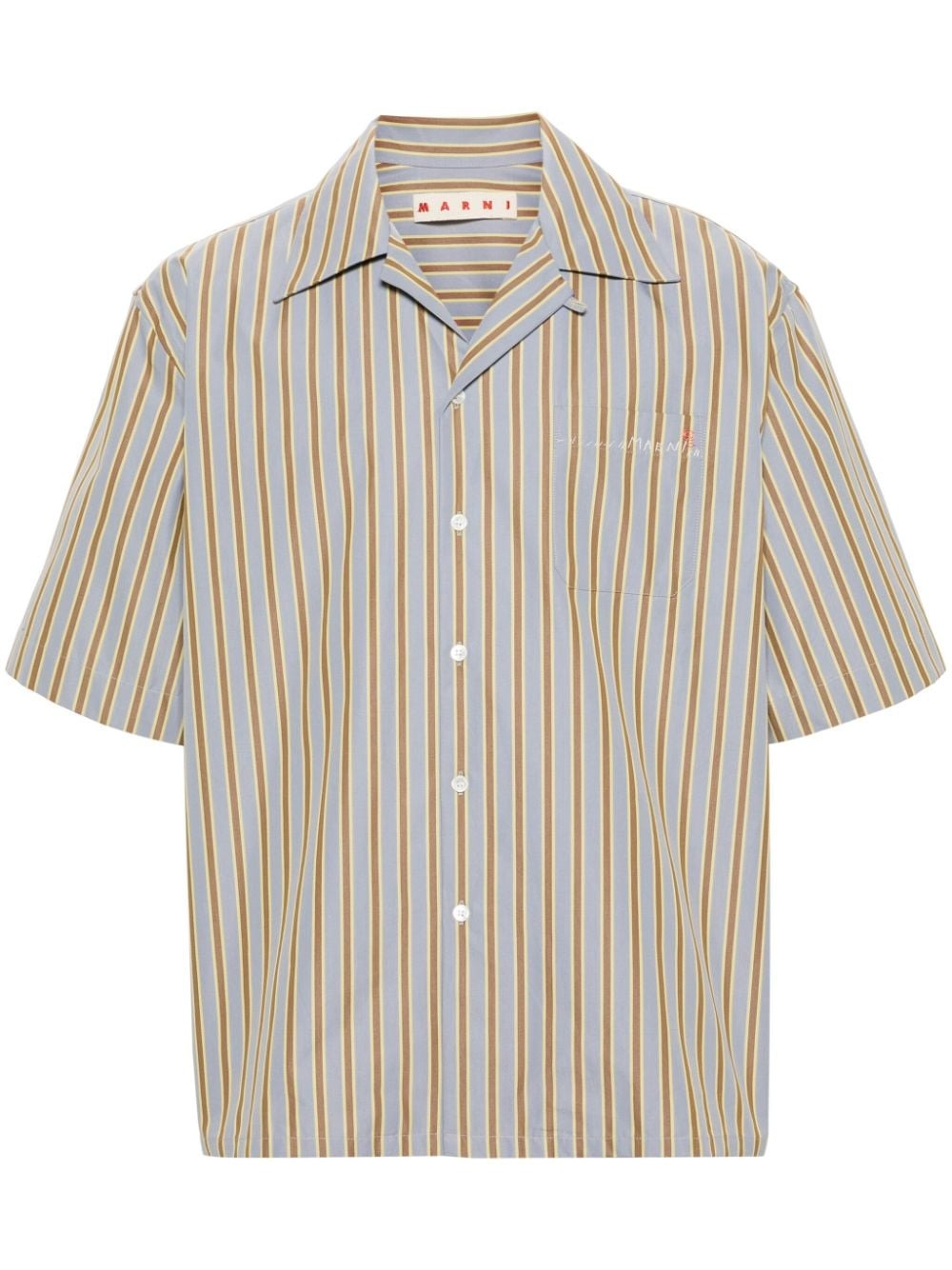 VERTICAL STRIPE PATTERN COTTON S/S SHIRT